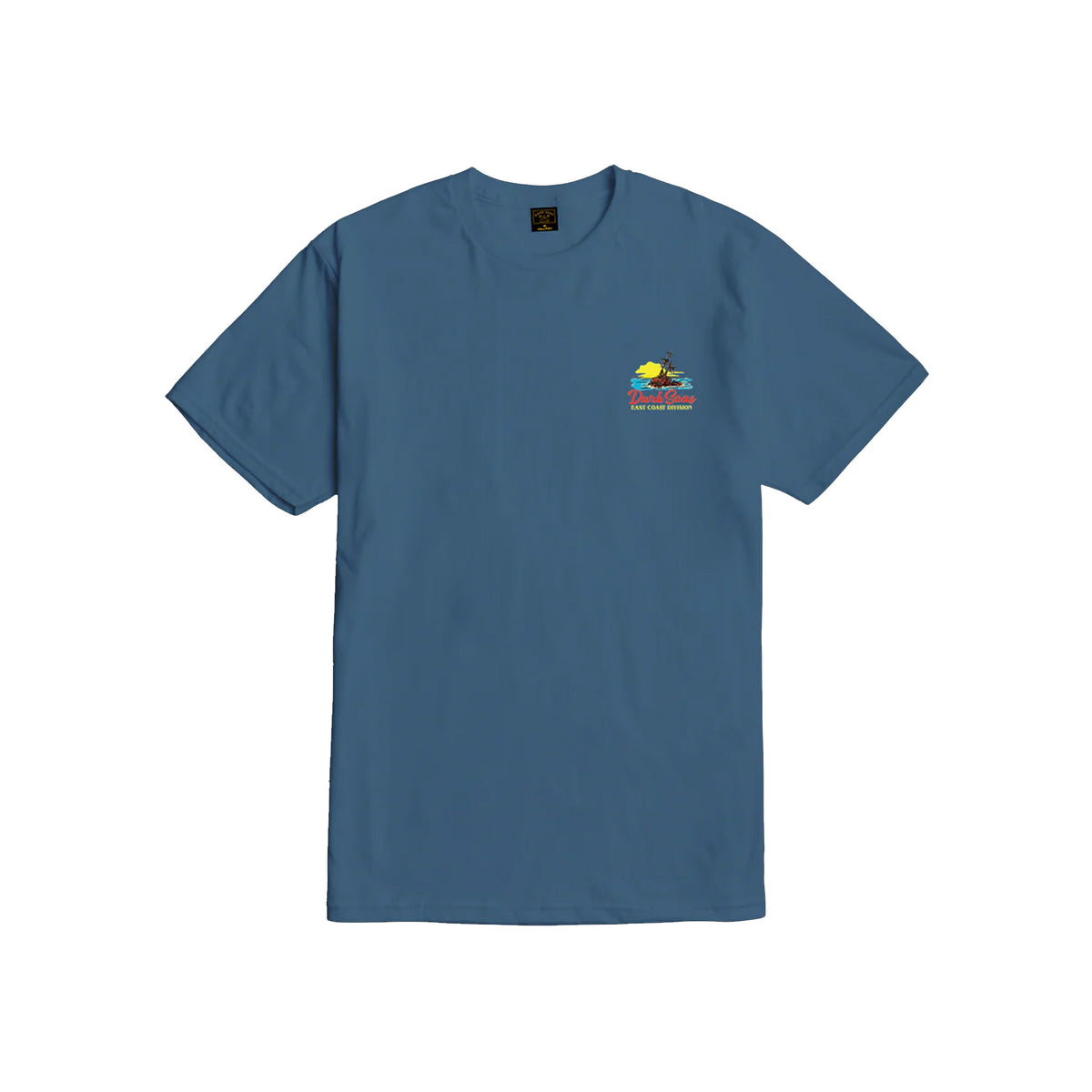 Dark Seas East Coast Water Decal Men's S/S T-Shirt - Blue Jean