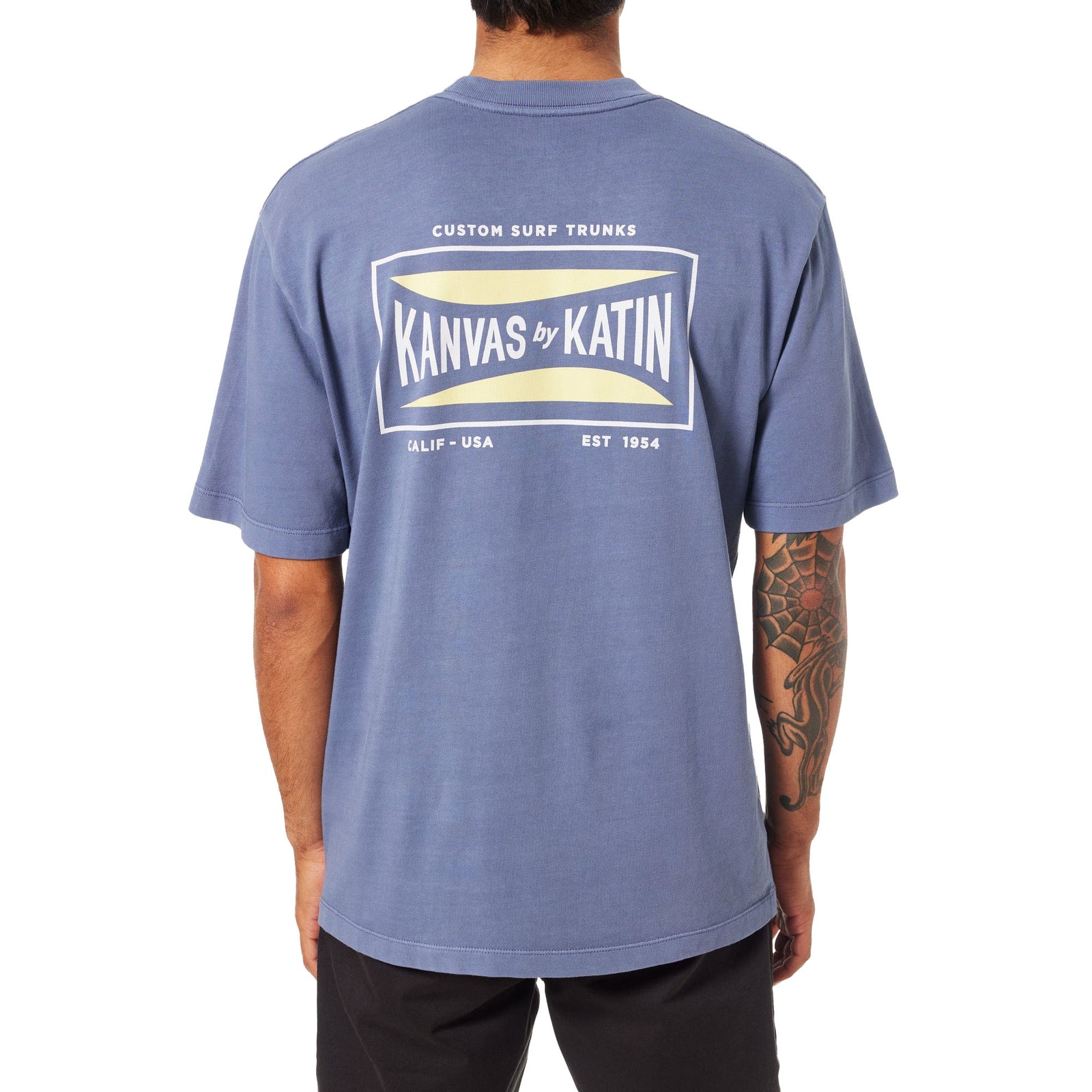 Katin Scrubber Relaxed Men's S/S T-Shirt - Blue Wash Pigment Dye