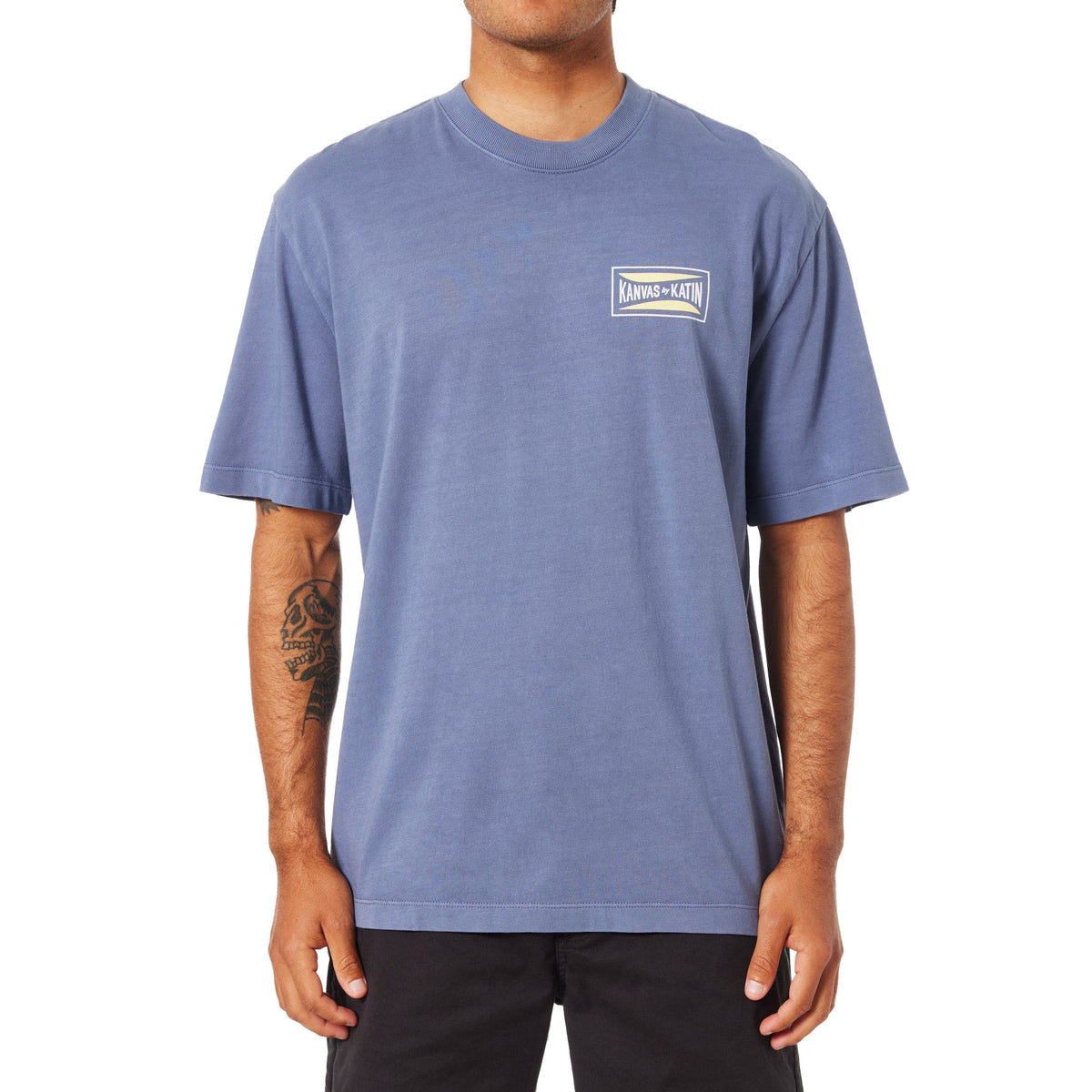 Katin Scrubber Relaxed Men's S/S T-Shirt - Blue Wash Pigment Dye