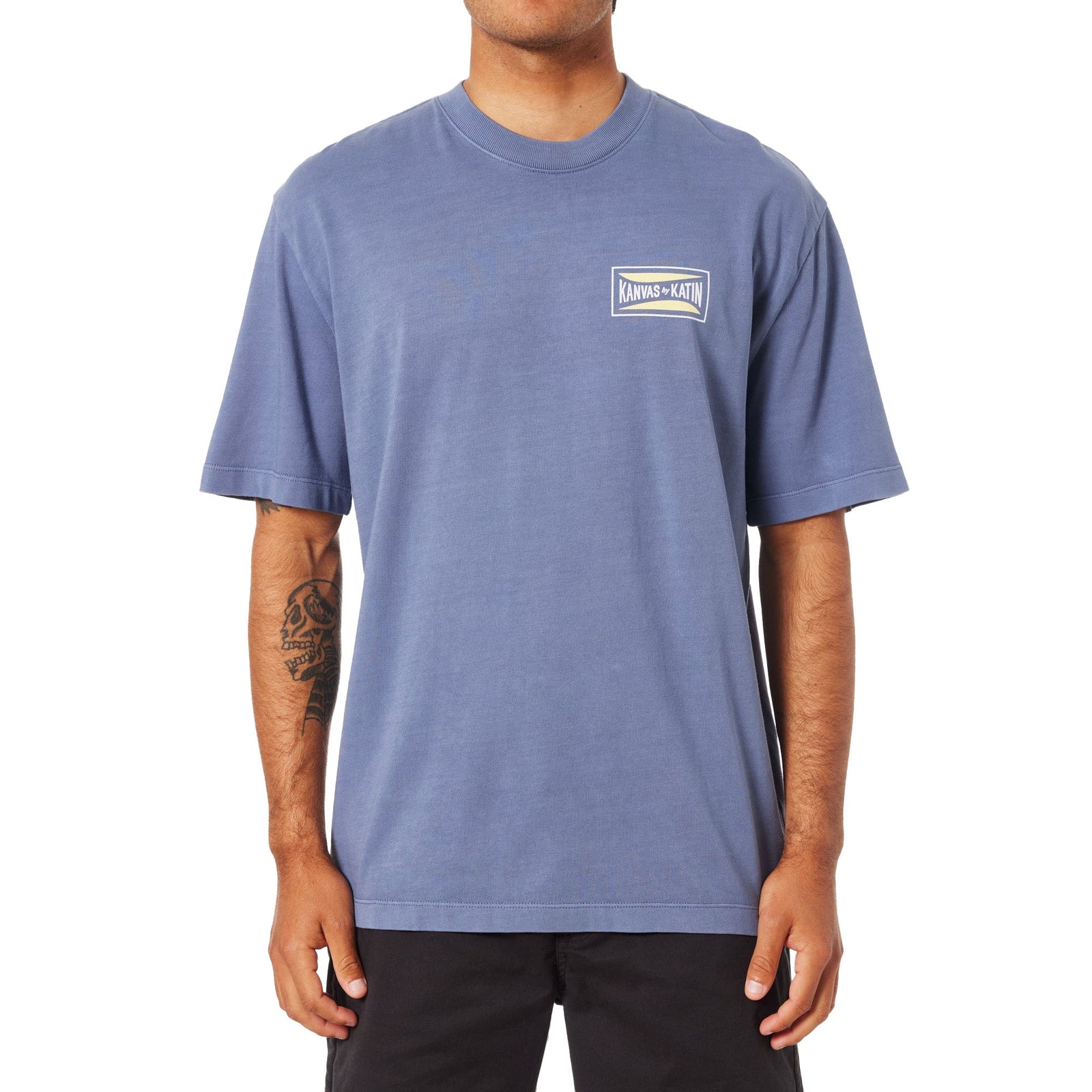 Katin Scrubber Relaxed Men's S/S T-Shirt - Blue Wash Pigment Dye