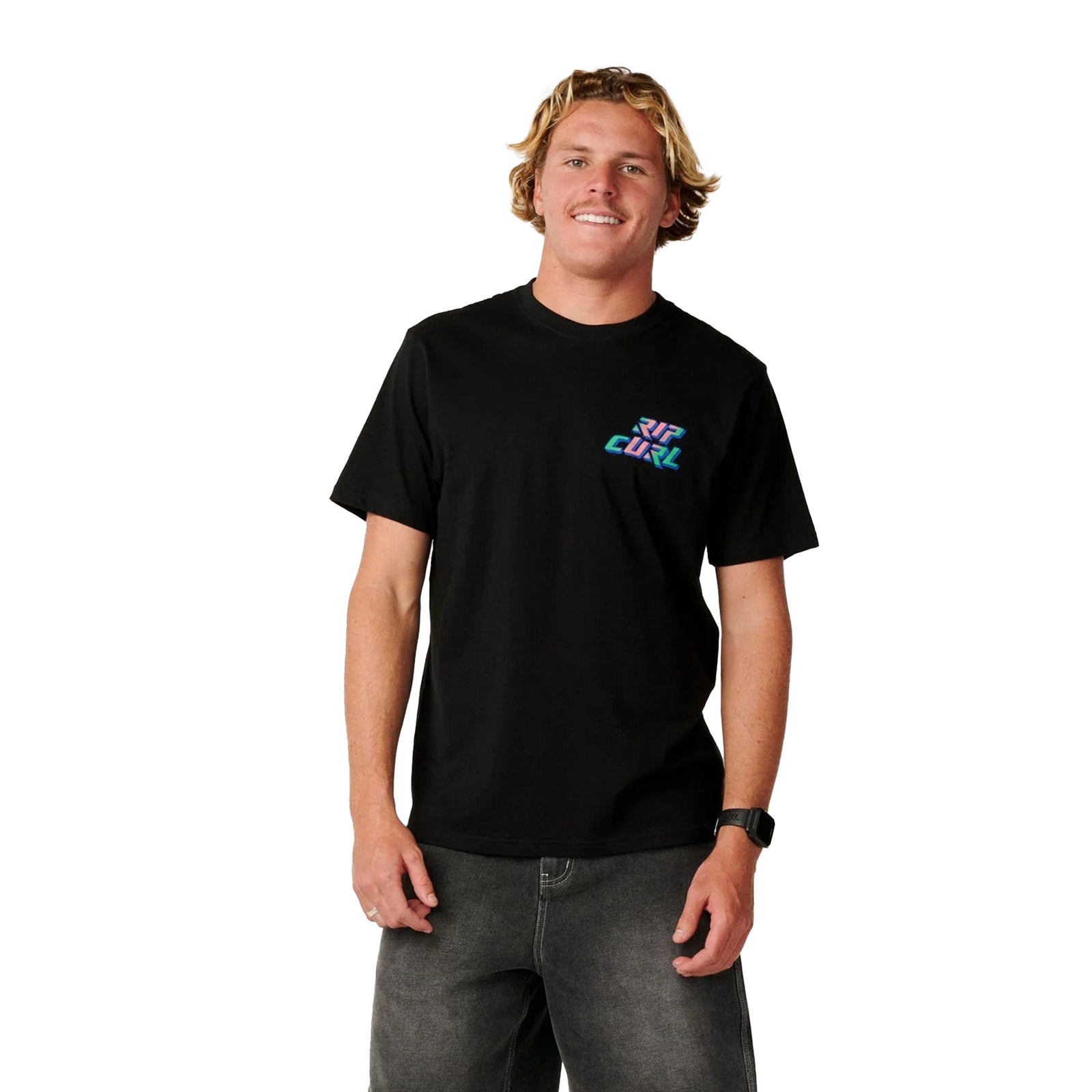 Rip Curl Burner Relaxed Men's S/S T-Shirt - Black