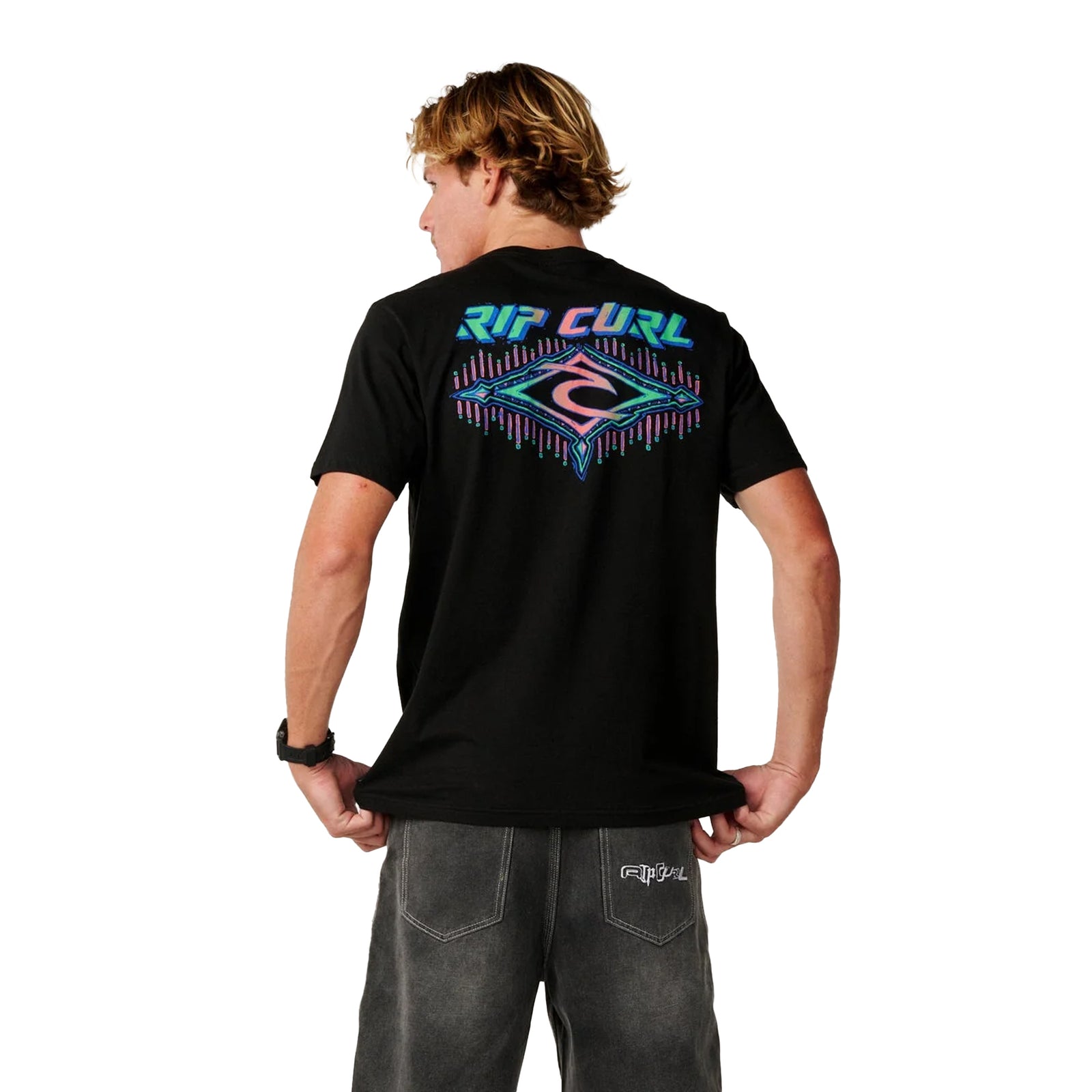 Rip Curl Burner Relaxed Men's S/S T-Shirt - Black