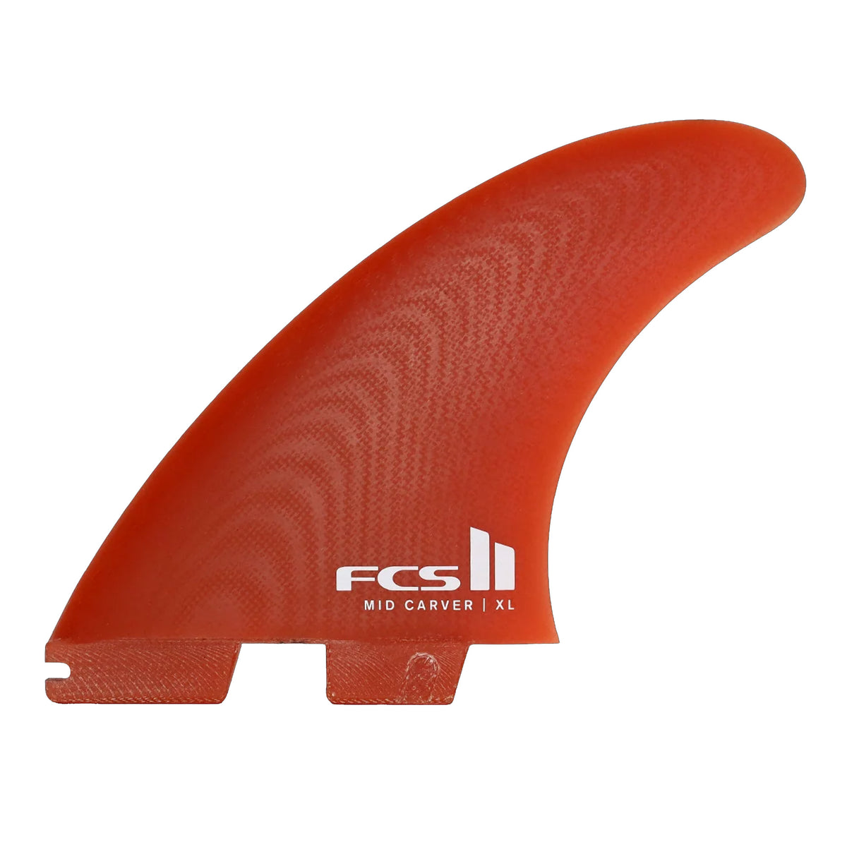 FCS II Mid Carver Performance Glass Tri Surfboard Fins - XLarge/Burnt Orange
