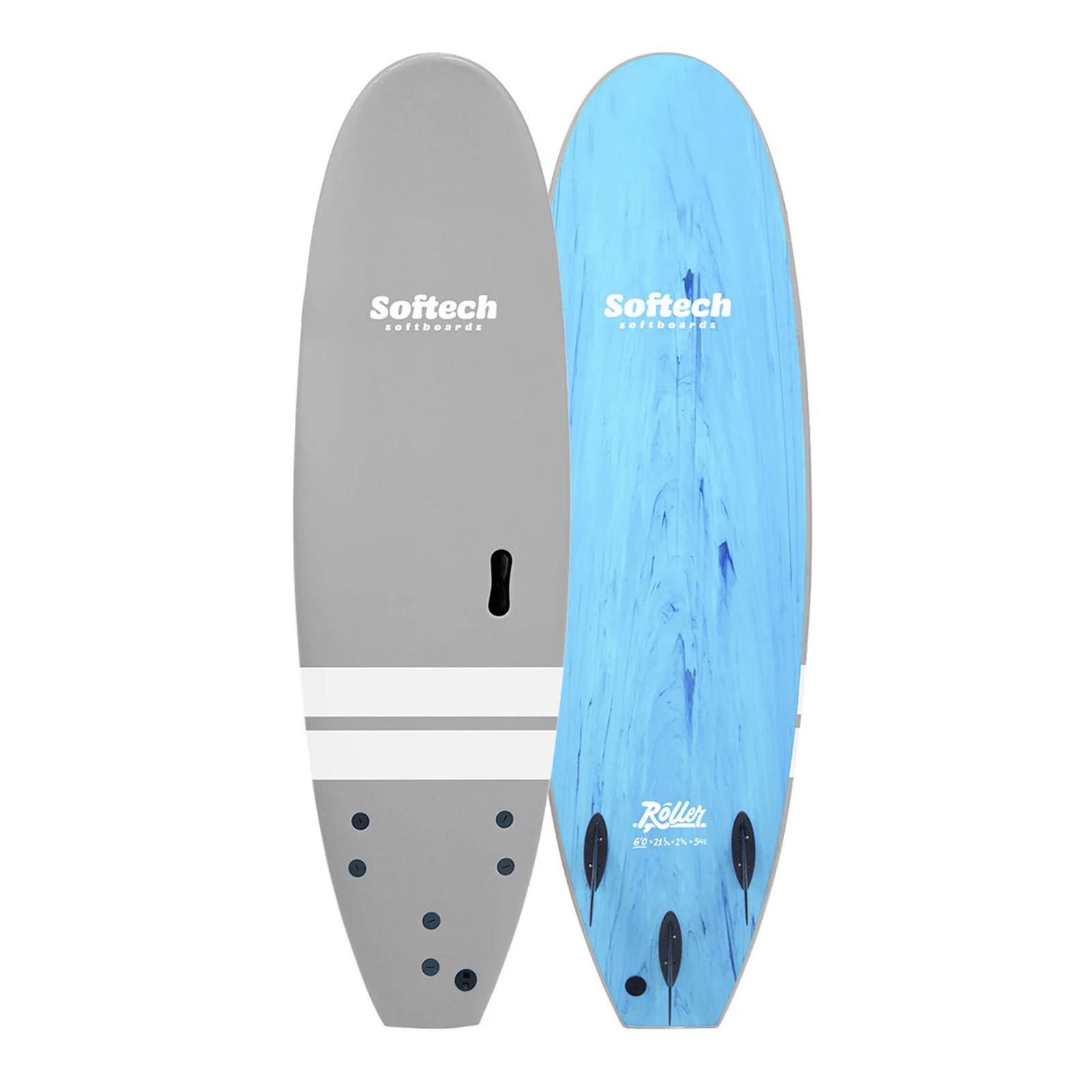 Softech Roller 8'0 Soft Surfboard - Grey