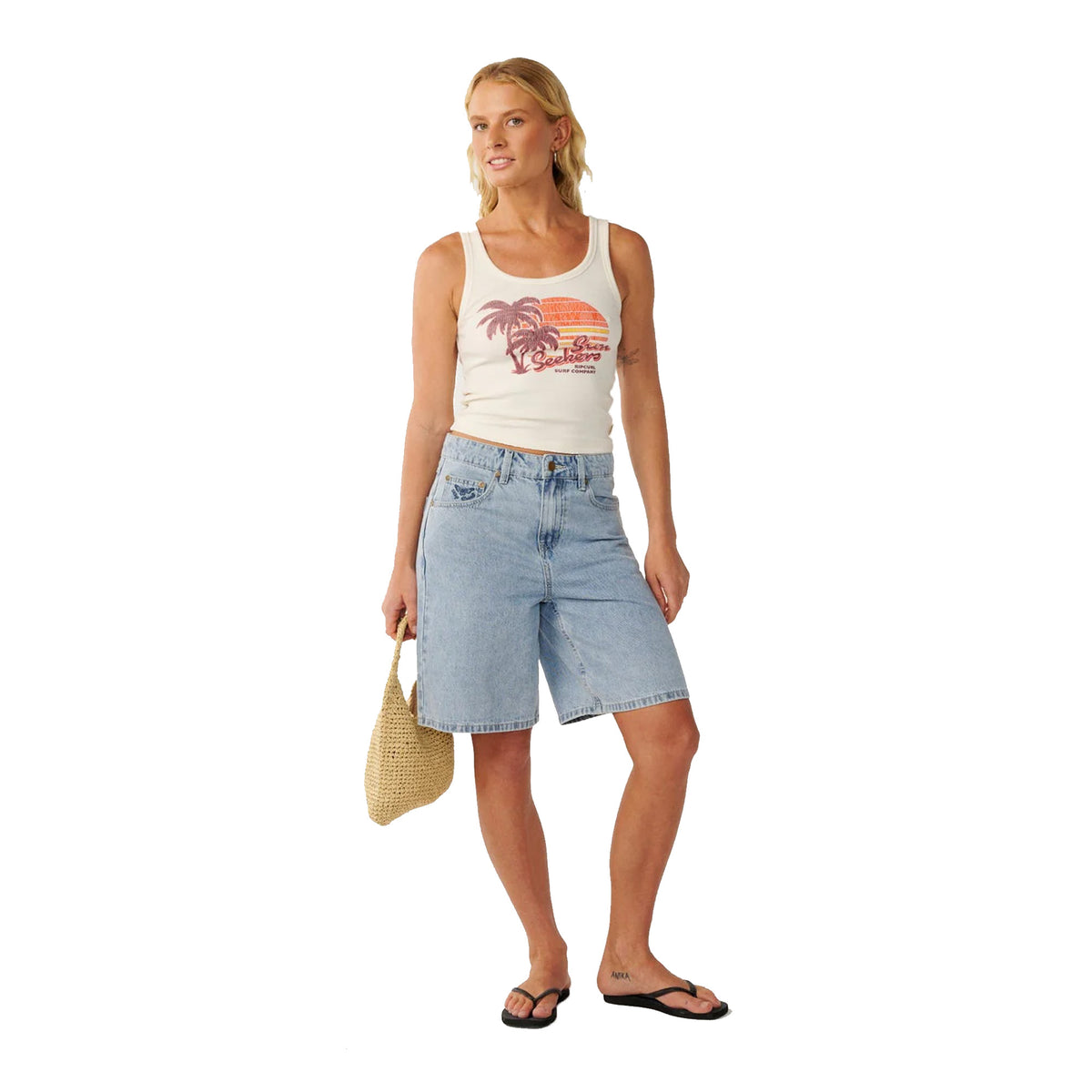 Rip Curl Beach Days Fitted Women's Tank Top - Bone