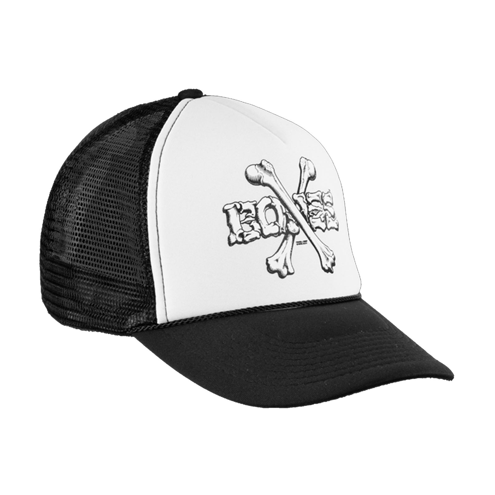 Powell Peralta Cross Bones Mesh Men's Hat - Black/White