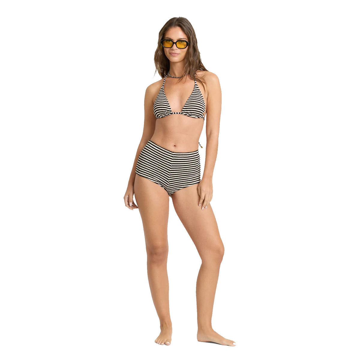 Billabong Summer Hi Surf Short Full Women's Bikini Bottoms - Black Pebble