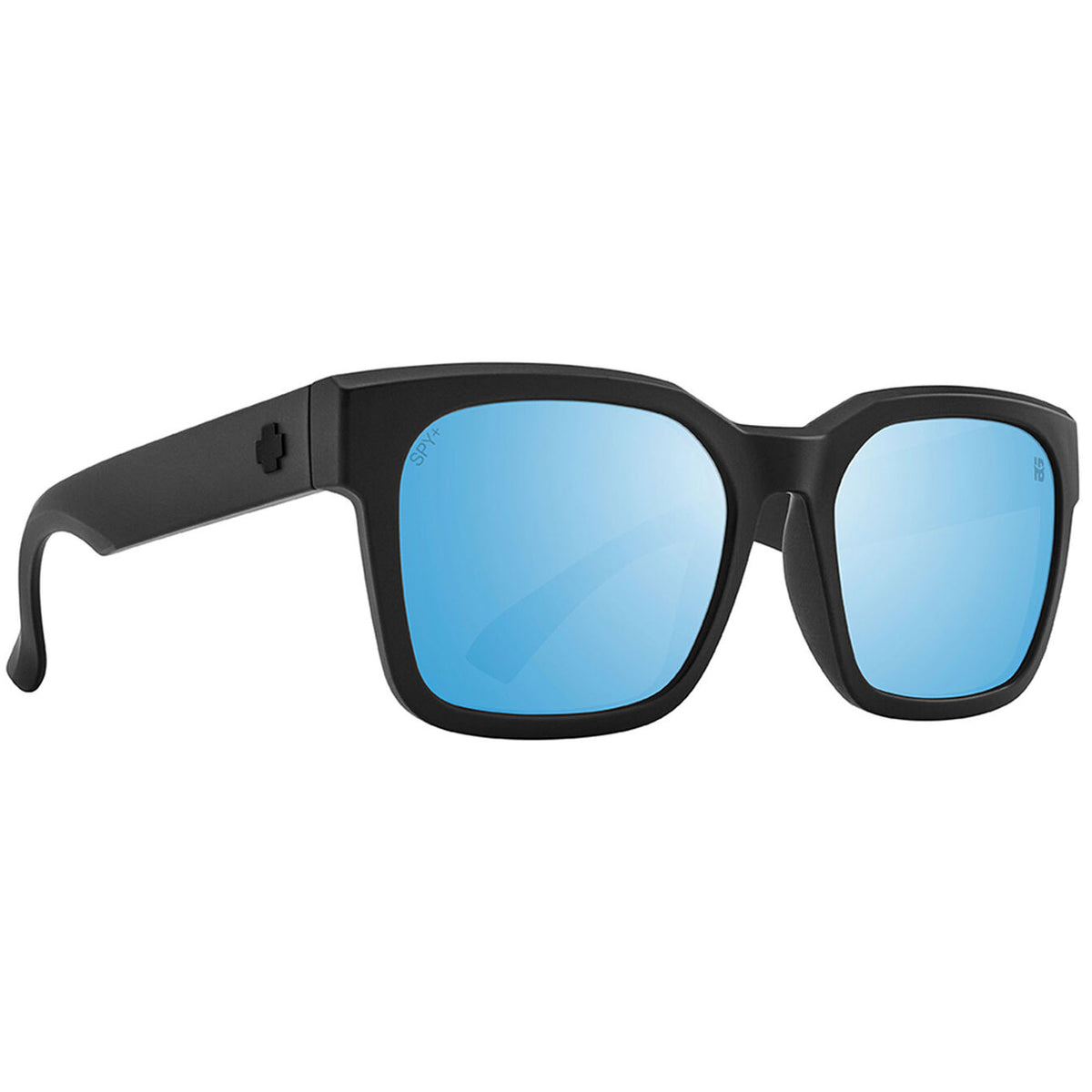 Spy Dessa Women's Sunglasses - Matte Black/Happy Boost Ice Blue Mirror Polarized