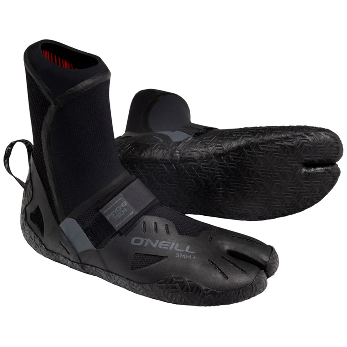 O'Neill Psycho Tech 3mm+ Split Toe Wetsuit Booties - Black