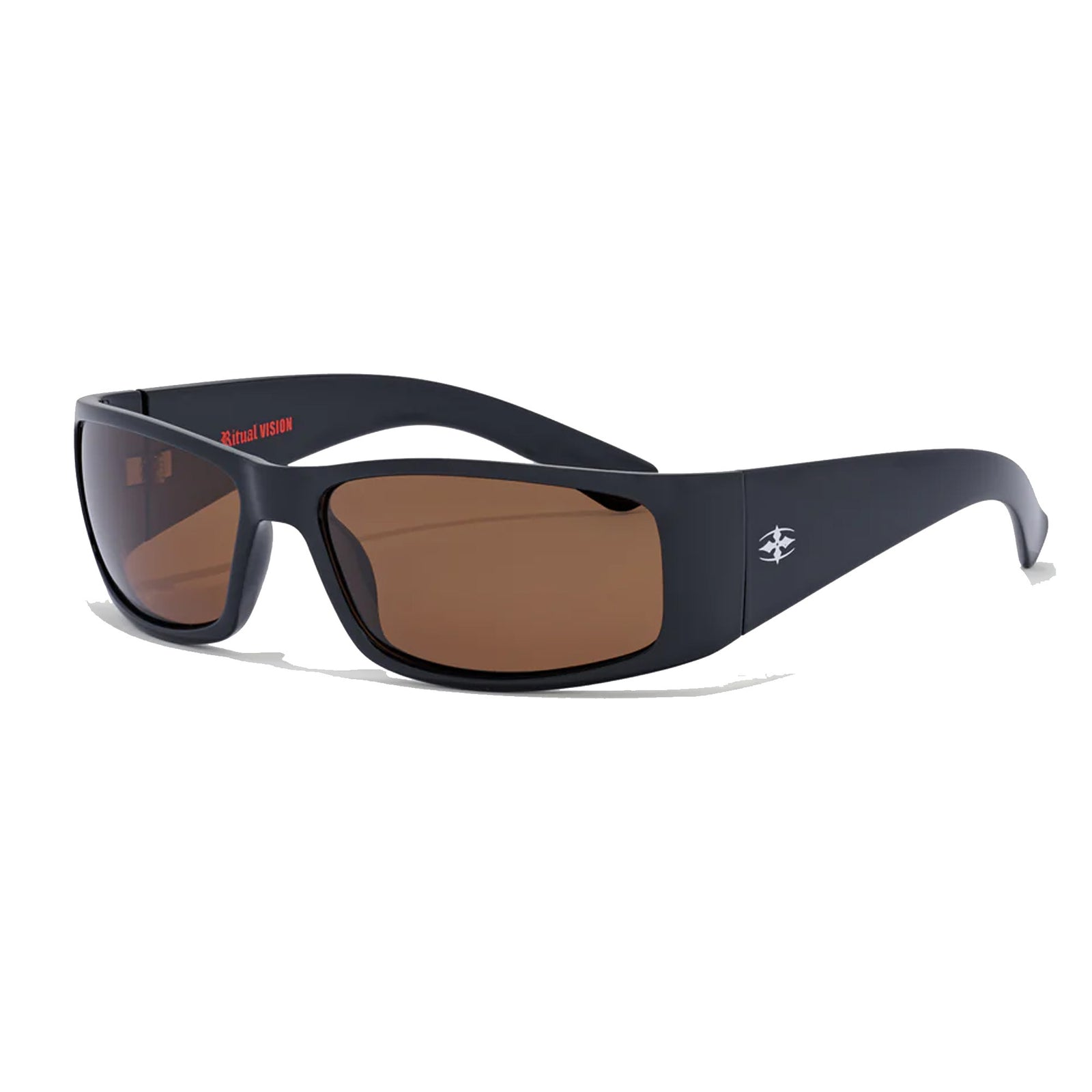 Ritual Vision Doomsday Machine Men's Sunglasses - Polished Black/Bronze Polarized