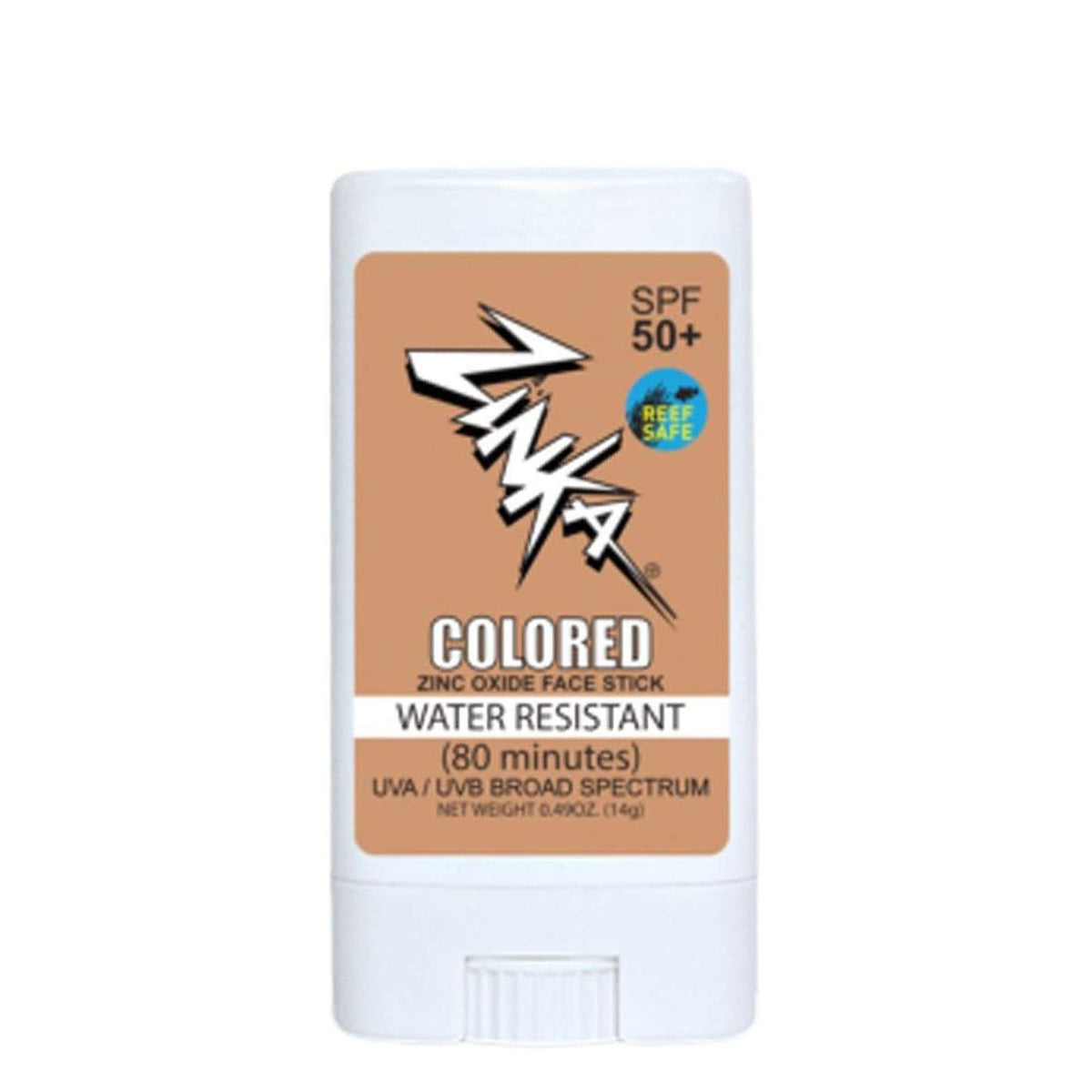 Zinka Colored Zinc Oxide SPF 50 Face Stick Sunscreen - Tan