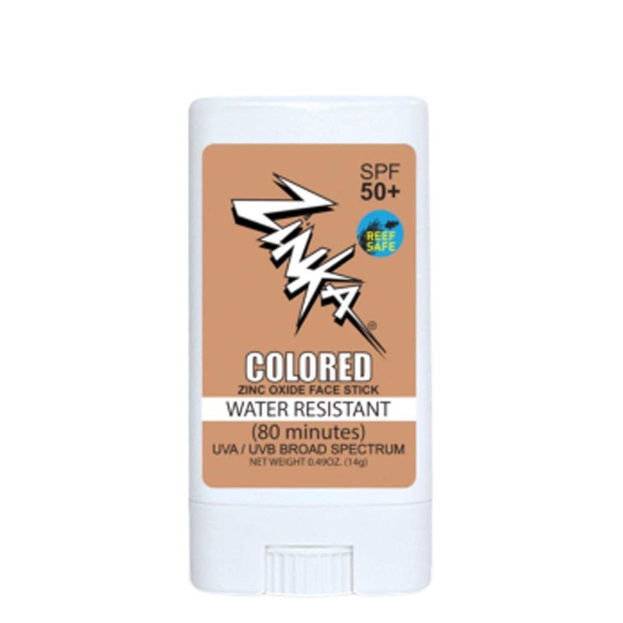 Zinka Colored Zinc Oxide SPF 50 Face Stick Sunscreen - Tan