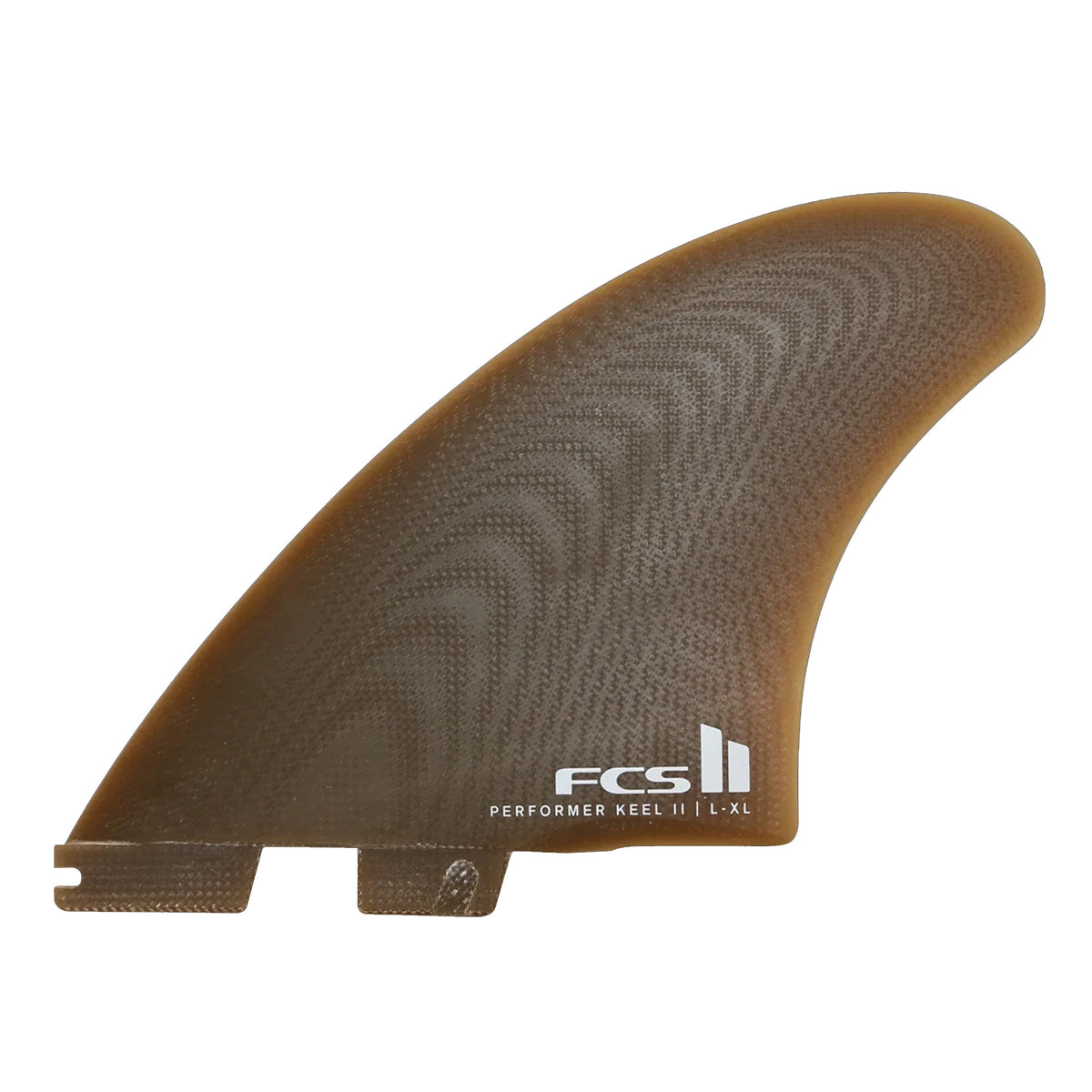 FCS II Performer Keel Twin Performance Glass Surfboard Fins - Large-XLarge/Cacao