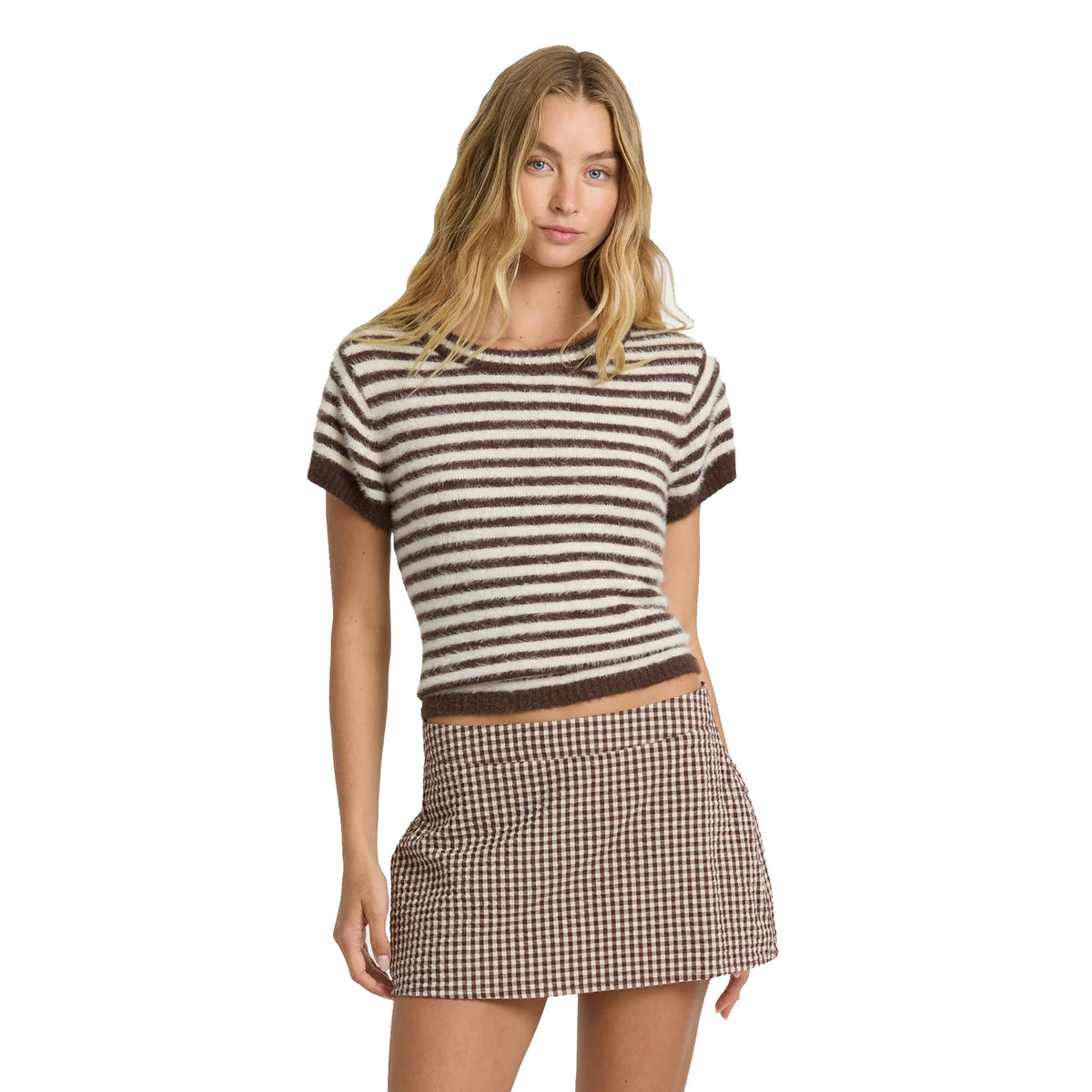 Billabong Kate Fleece Women's S/S T-Shirt - Teak