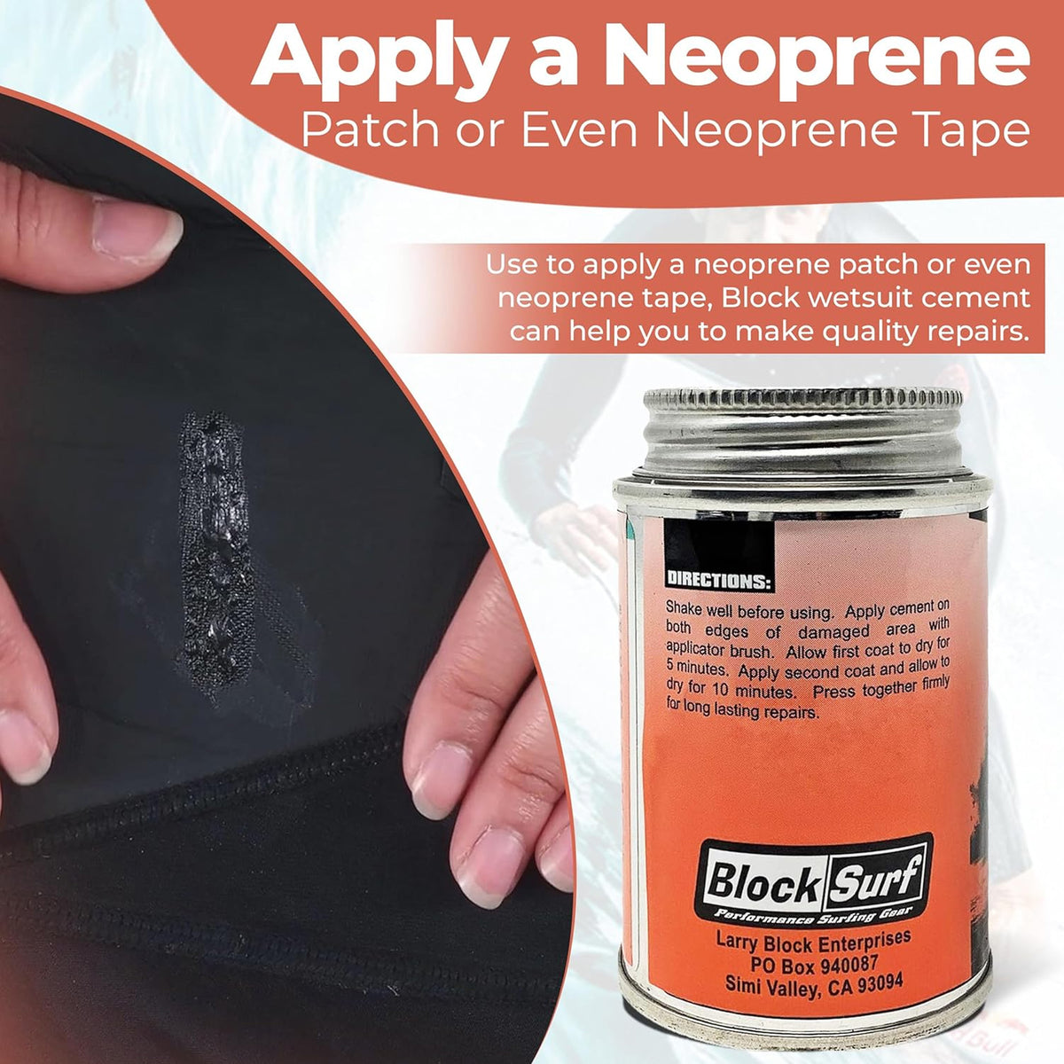 Blocksurf Neoprene 4oz Wetsuit Cement - Black