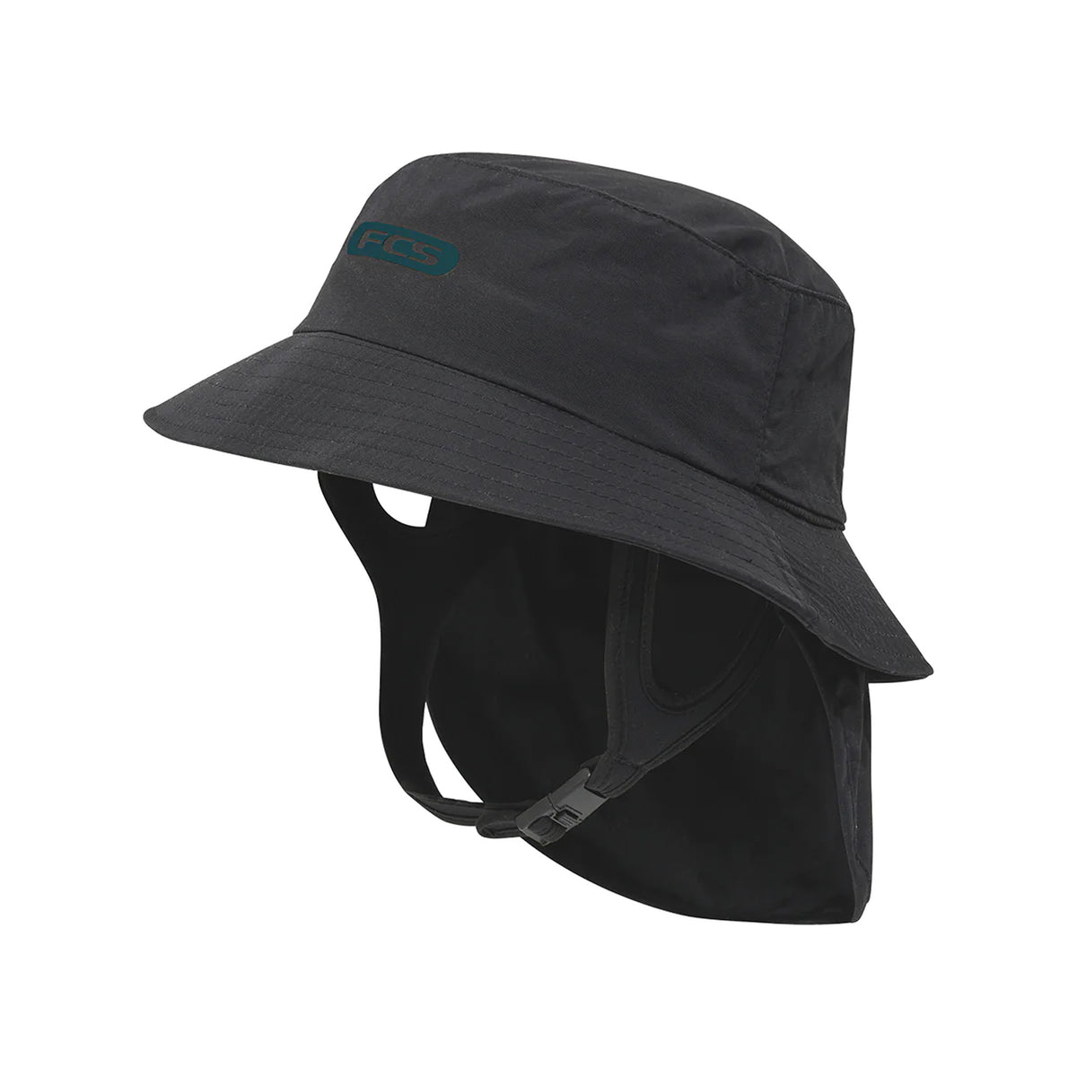 FCS Essentials Surf Bucket Hat - Black/Teal