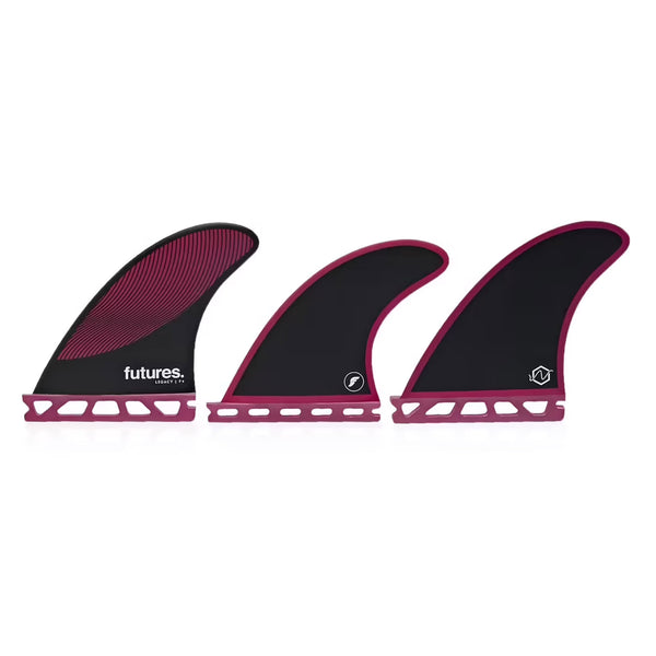 Futures P4 HC Legacy Series Tri Surfboard Fins - Small/Burgundy