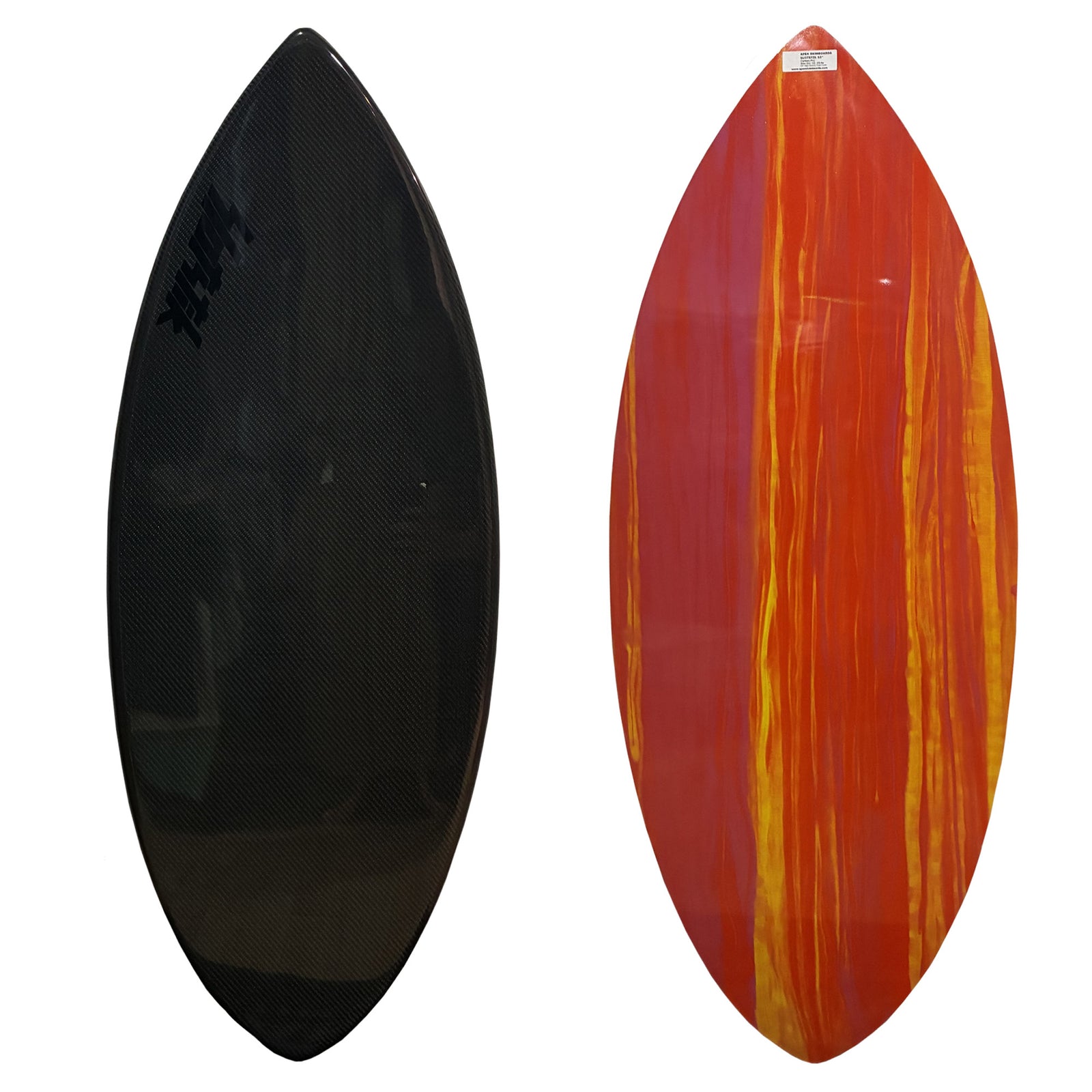 Slotstik Carbon 52" Skimboard - Black/Orange Lava