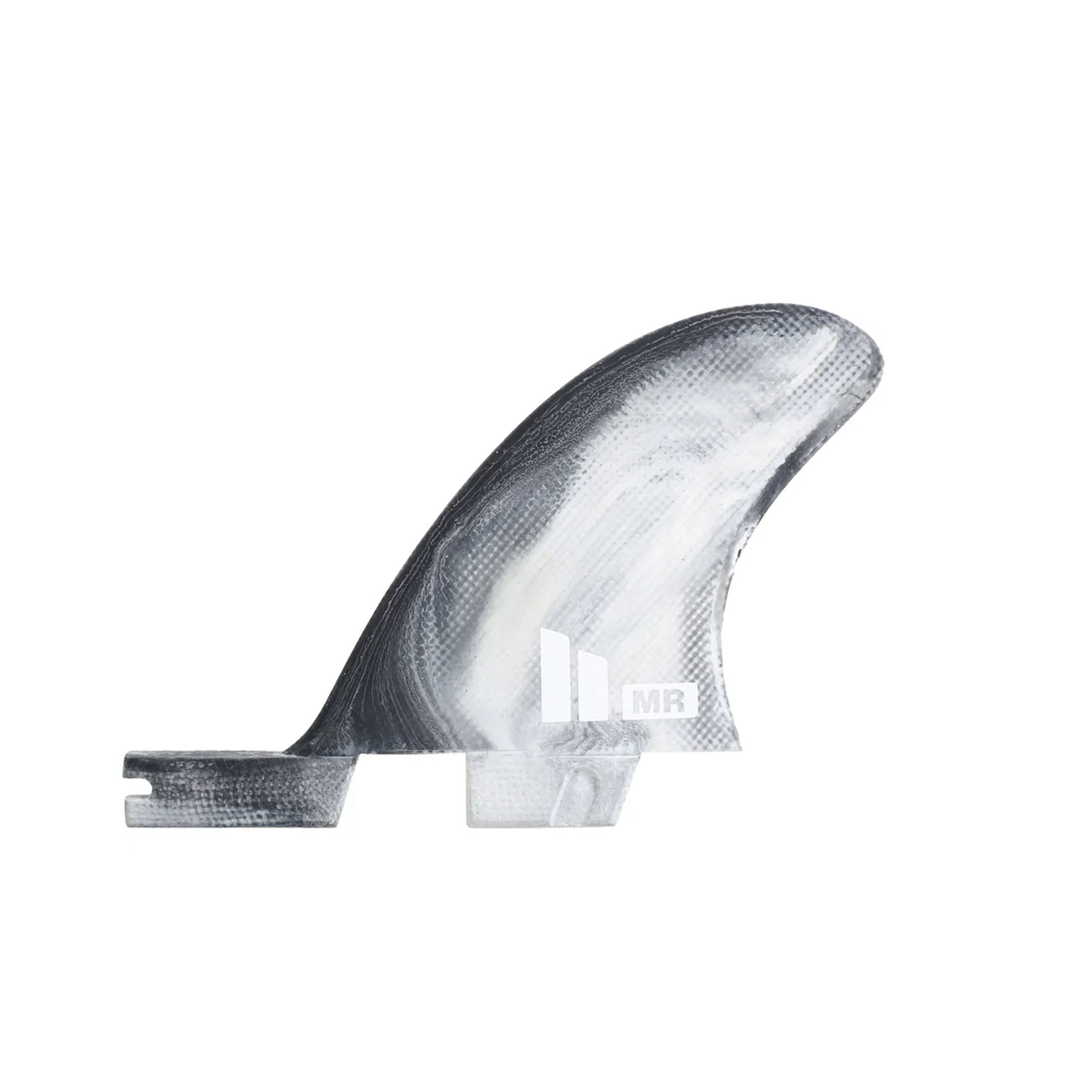 FCS II Power Twin + 1 Performance Glass Twin Surfboard Replacement Centre Fin - Black/White Swirl