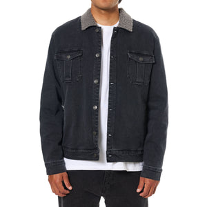 Katin Harris Denim Button-Up Men's L/S Jacket - Washed Black