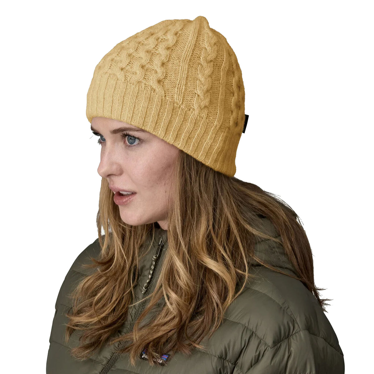 Patagonia Coastal Cable Women's Beanie - Beeswax Tan