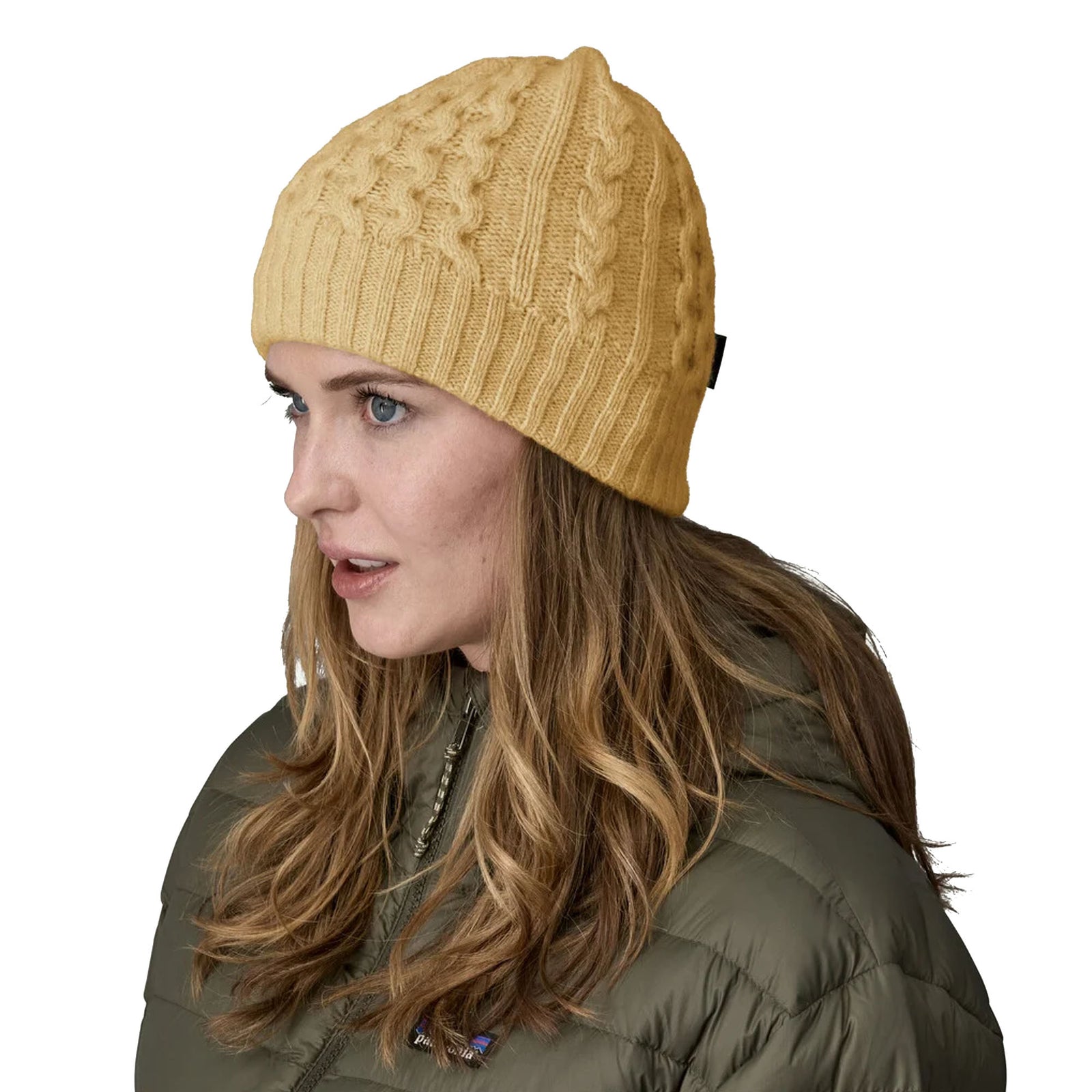 Patagonia Coastal Cable Women's Beanie - Beeswax Tan