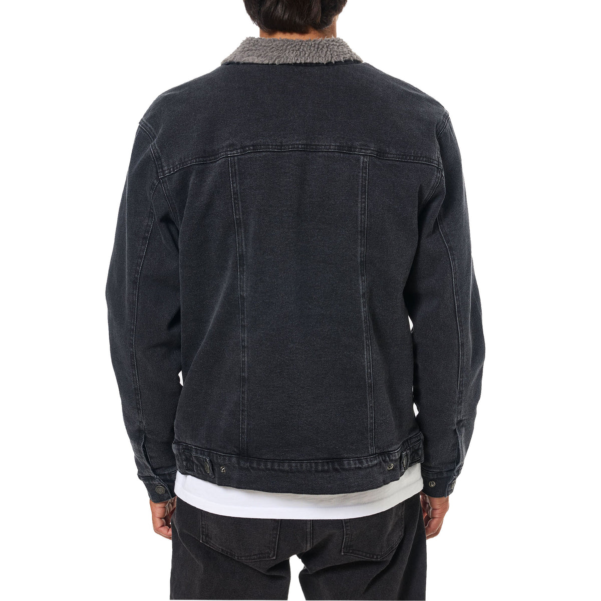 Katin Harris Denim Button-Up Men's L/S Jacket - Washed Black