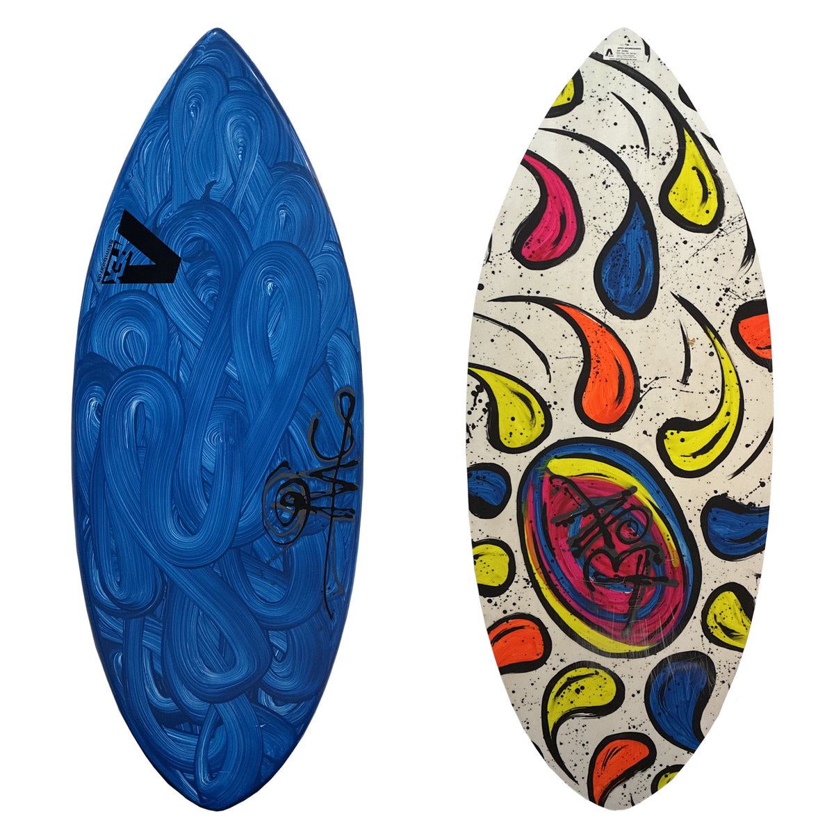 Apex AVAC 54" Skimboard - Blue Swirl/White Speckle