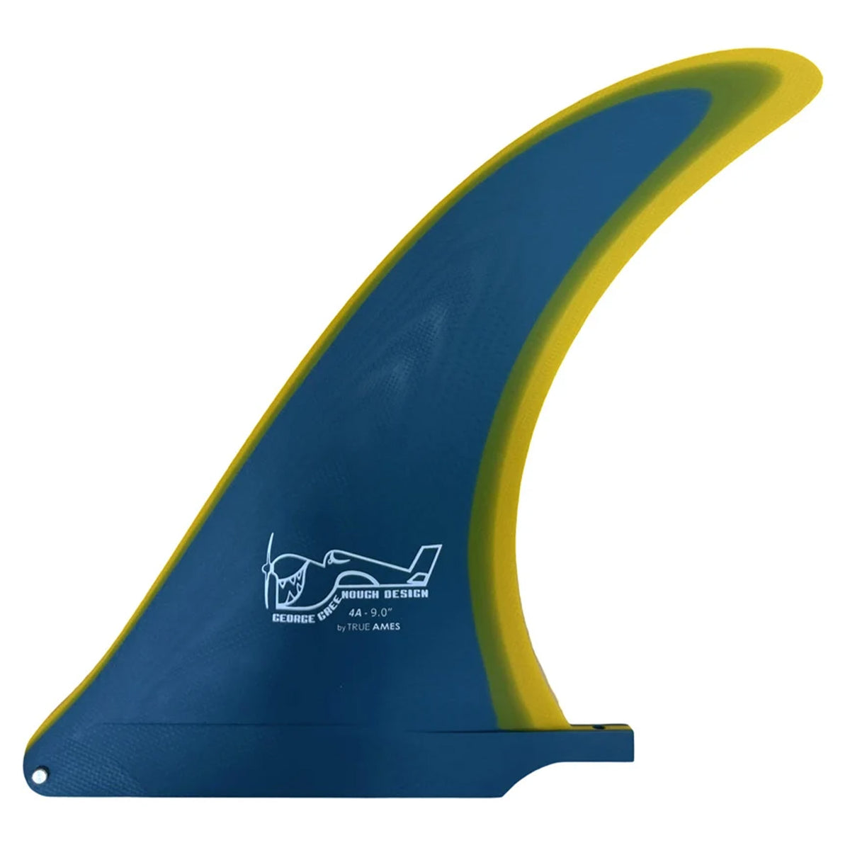 True Ames Greenough 4-A Longboard Fin - 10.0"/Marshland