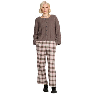 Volcom Snug Lyfe Gardigan Women's L/S Sweater - Black Plum