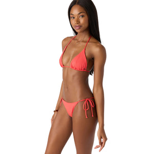 O'Neill Saltwater Solids Rib Maracas Medium Women's Bikini Bottoms - Cayenne