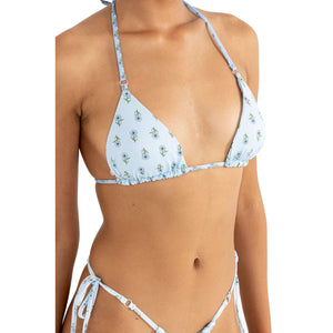 Rhythm Ginger Reversible Slide Women's Bikini Top - Cornflower
