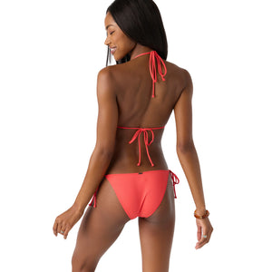 O'Neill Saltwater Solids Rib Maracas Medium Women's Bikini Bottoms - Cayenne