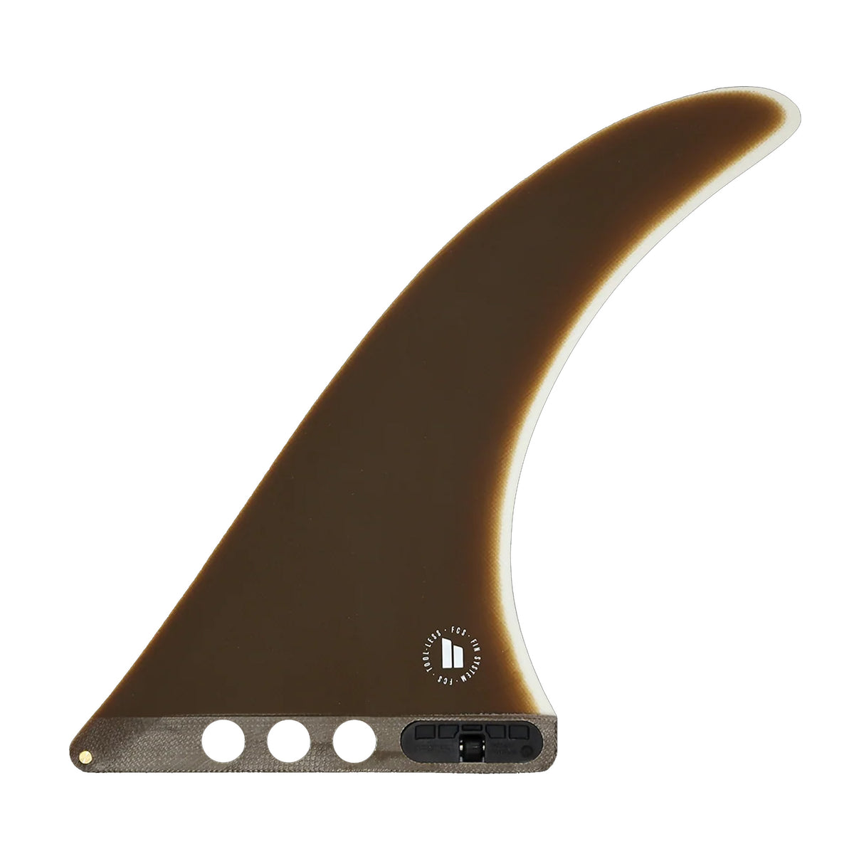 FCS II Flow III Performance Glass 10.5" Longboard Fin - Cacao
