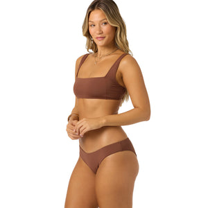 O'Neill Saltwater Solids Westwater Tank Women's Bikini Top - Coconut Brown