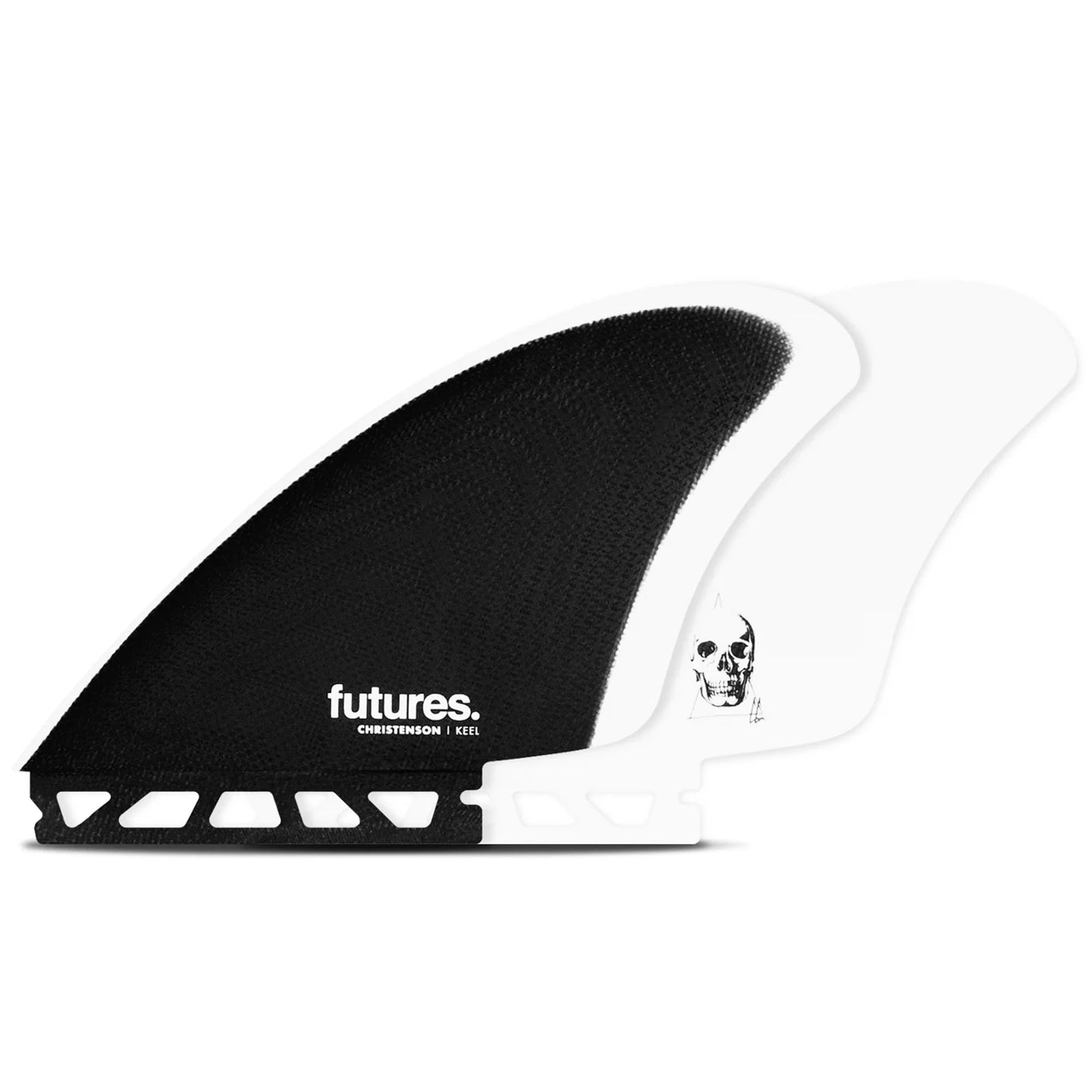 Futures Christenson Keel Twin Surfboard Fins - Black/White