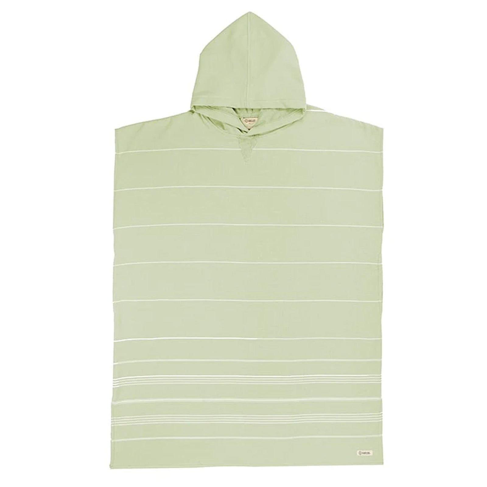 Sand Cloud Classic Stripe Hooded Poncho - Celadon Green