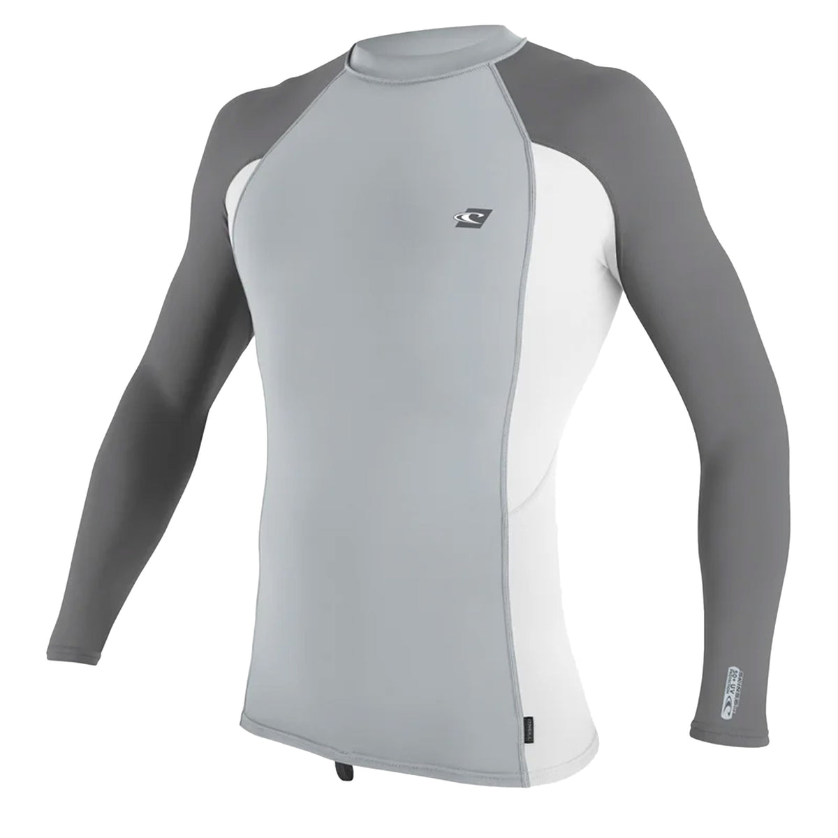 O'Neill Premium Skins Men's L/S Rashguard - Cool Grey/White/Smoke