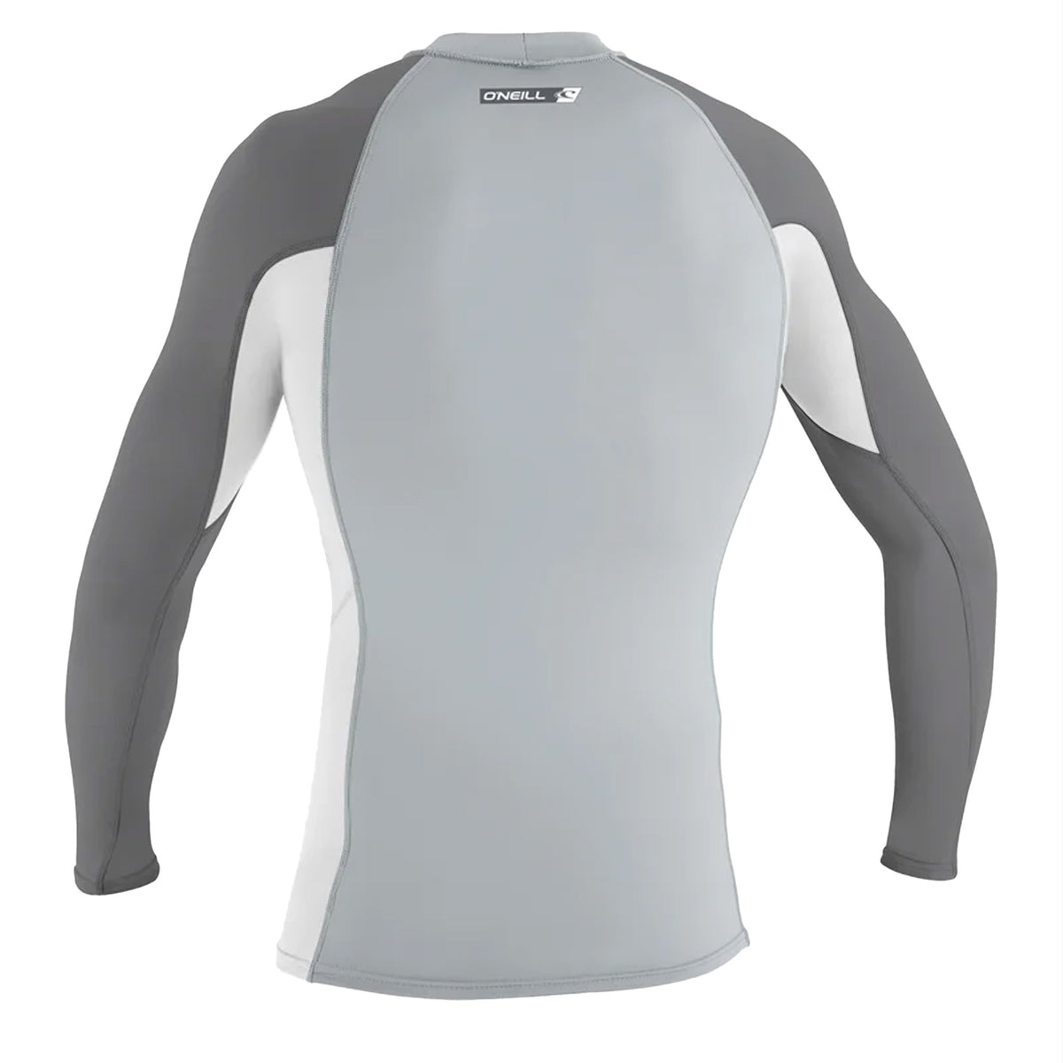 O'Neill Premium Skins Men's L/S Rashguard - Cool Grey/White/Smoke