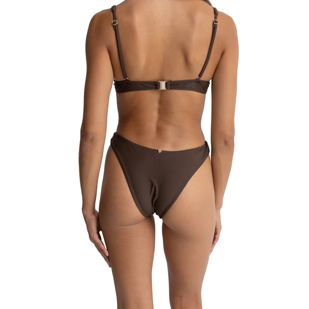 Rhythm Classic Hi Cut Women's Bikini Bottoms - Chocolate