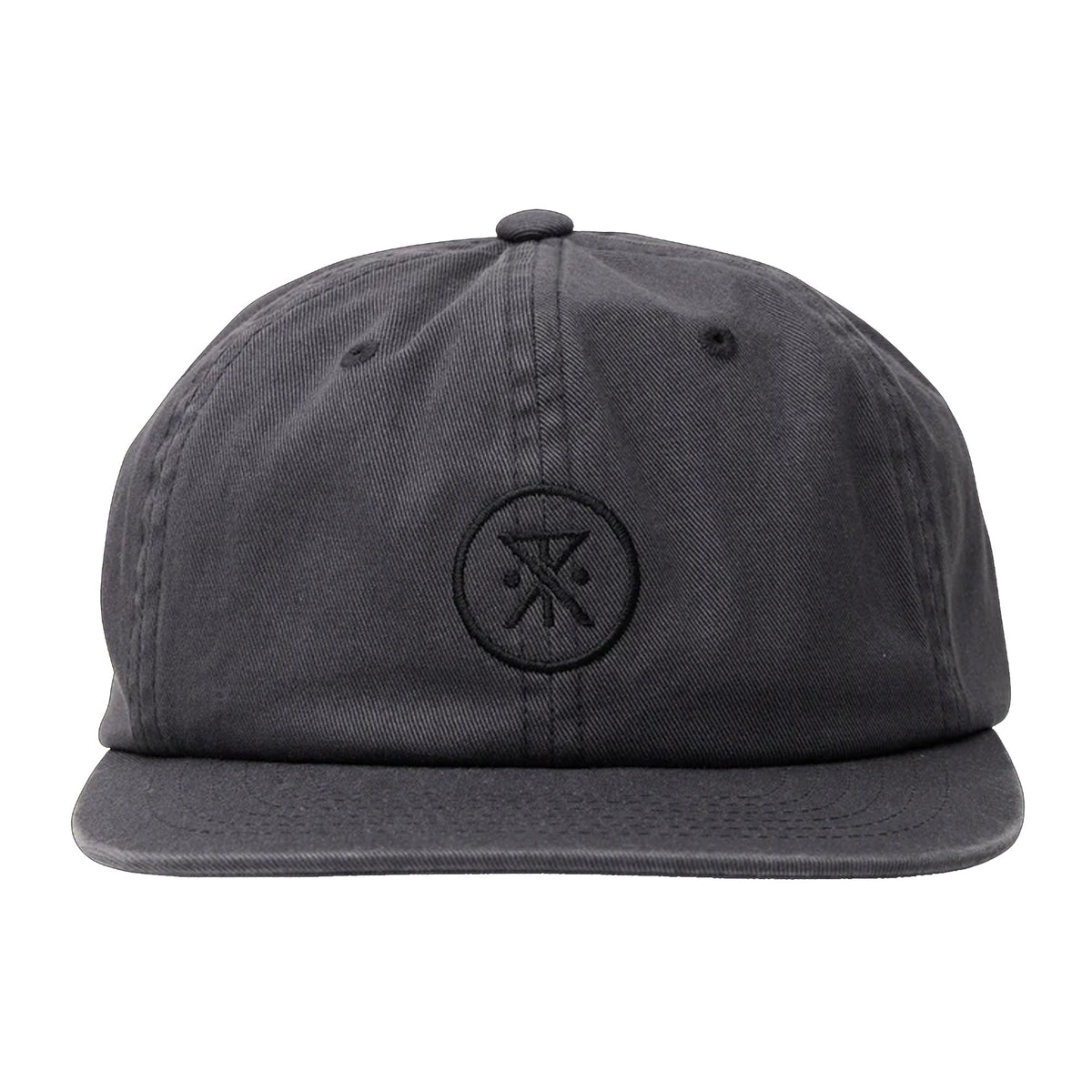 Roark Made To Fade 6 Panel Strapback Men's Hat - Washed Charcoal