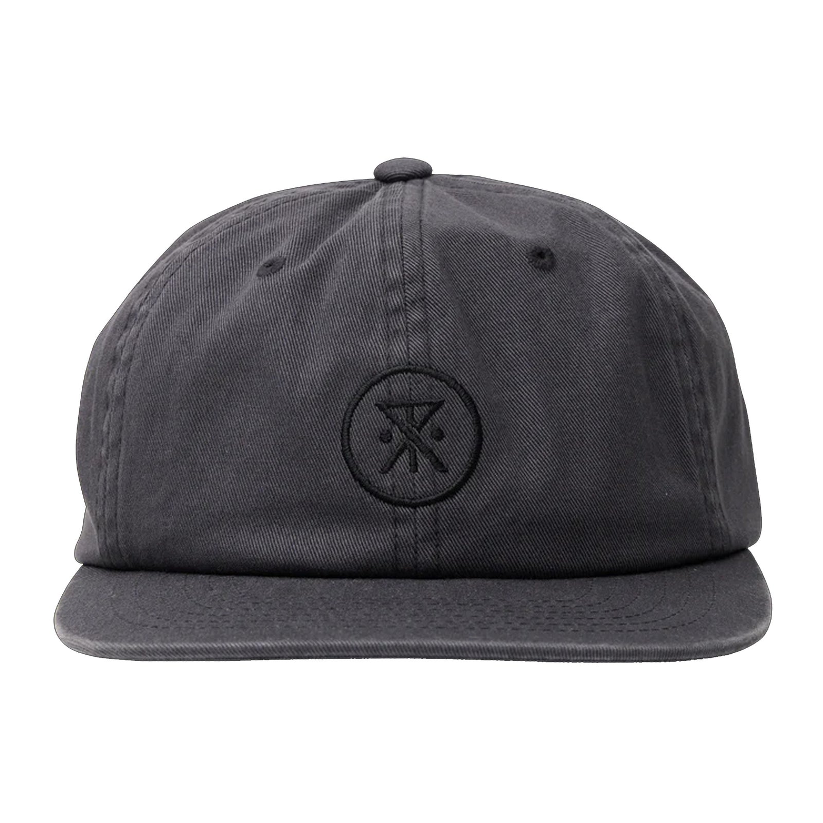 Roark Made To Fade 6 Panel Strapback Men's Hat - Washed Charcoal