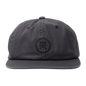 Roark Made To Fade 6 Panel Strapback Men's Hat - Washed Charcoal