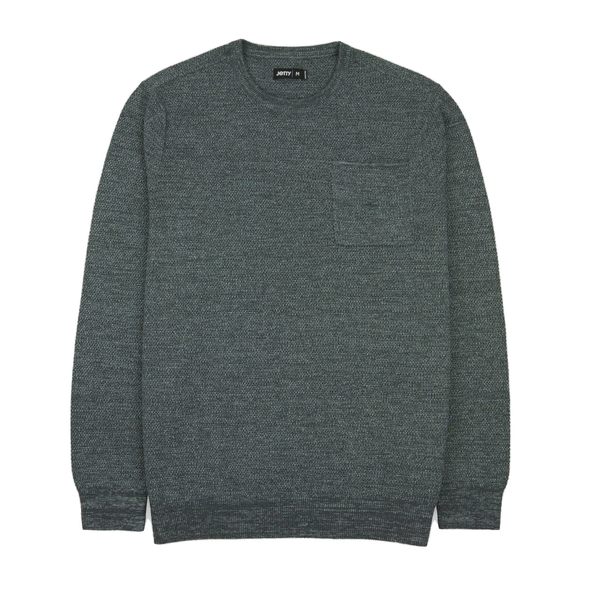 Jetty Brine Men's L/S Sweater - Charcoal Grey