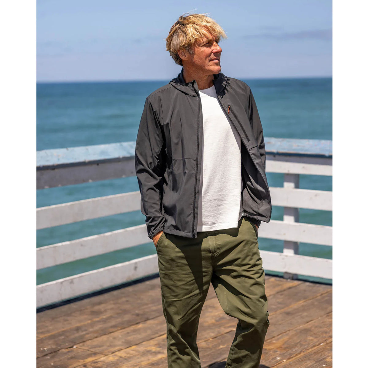 Outerknown The Alta Windbreaker Men's Jacket - Charcoal