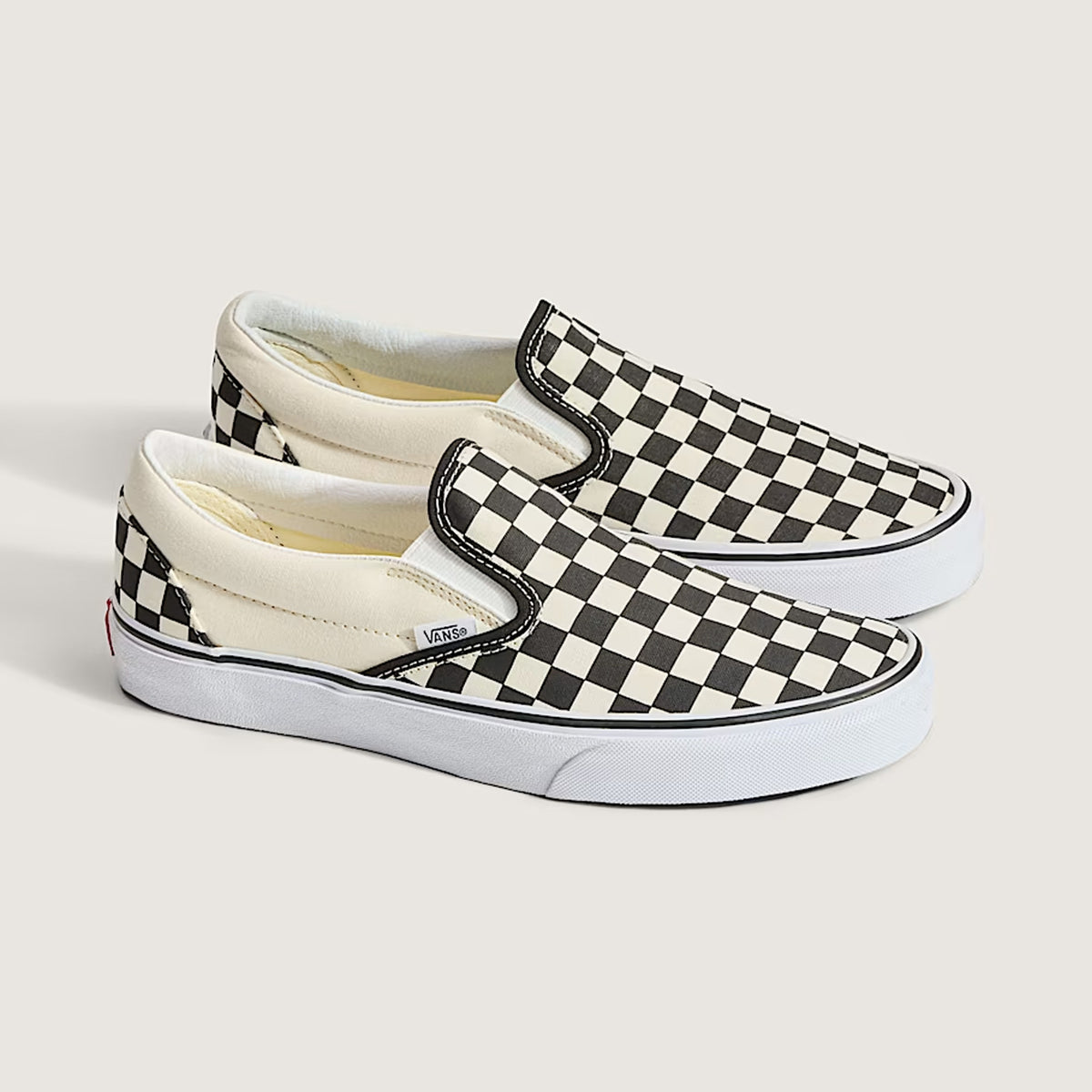 Vans Classic Slip-On Men's Shoes - Checkerboard Black/White