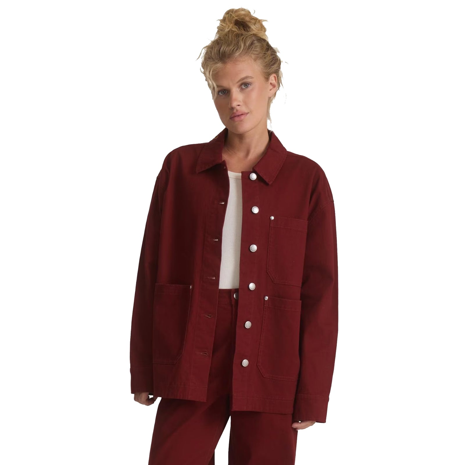 Roark Hwy 1 Bedford Chore Women's L/S Jacket - Cherrywood