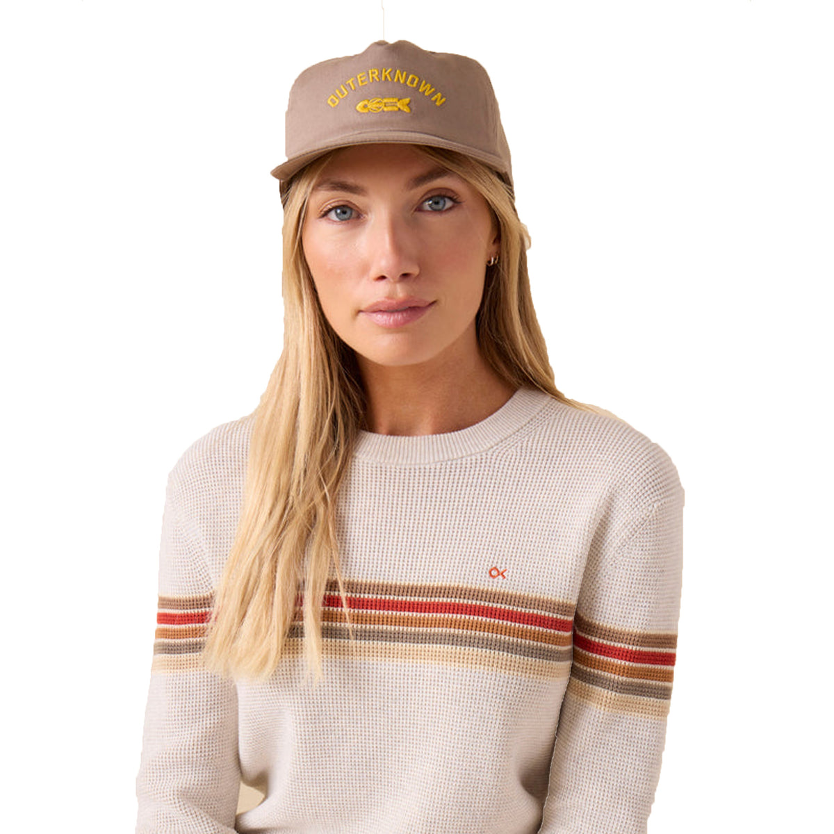 Outerknown Journey Fish 5-Panel Men's Hat - Chestnut