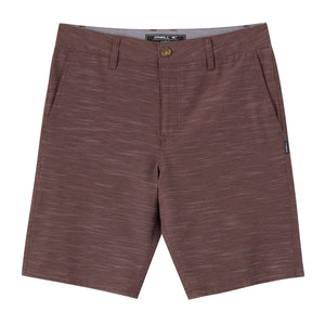 O'Neill Portola Slub Check 20" Hybrid Men's Walkshorts - Chocolate