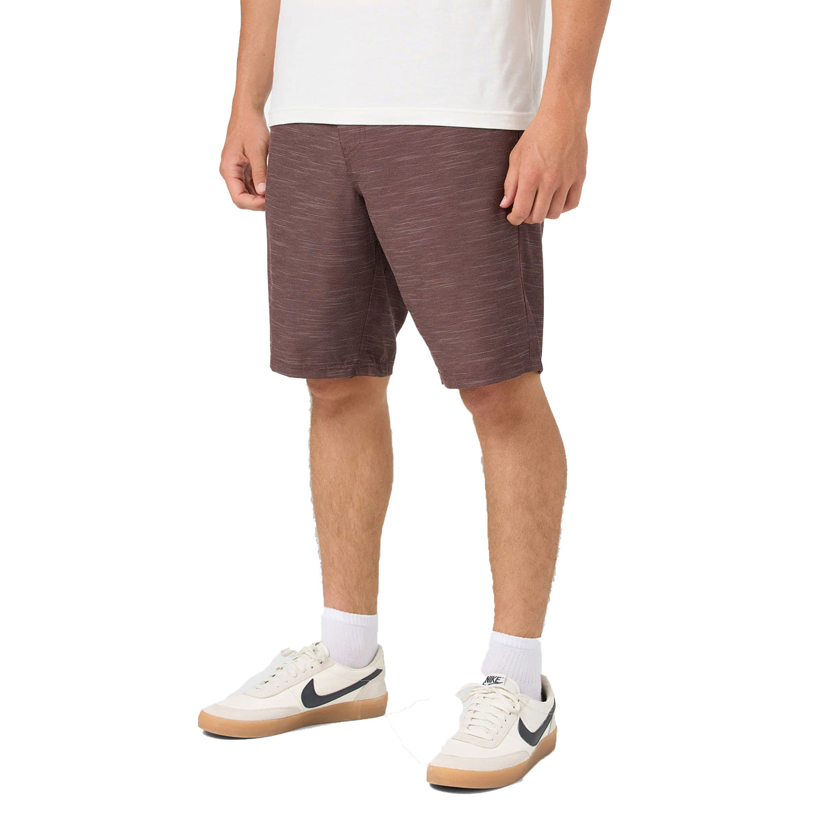 O'Neill Portola Slub Check 20" Hybrid Men's Walkshorts - Chocolate